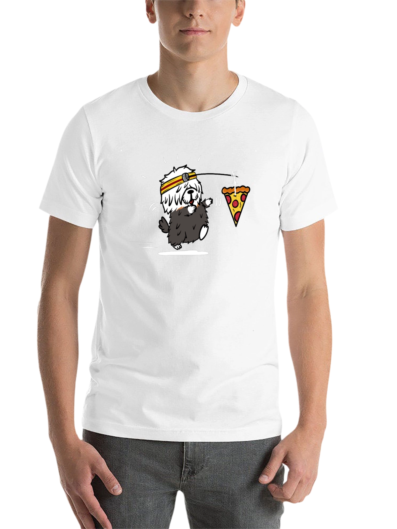 Black Funny Pizza Dog T-Shirt view 14