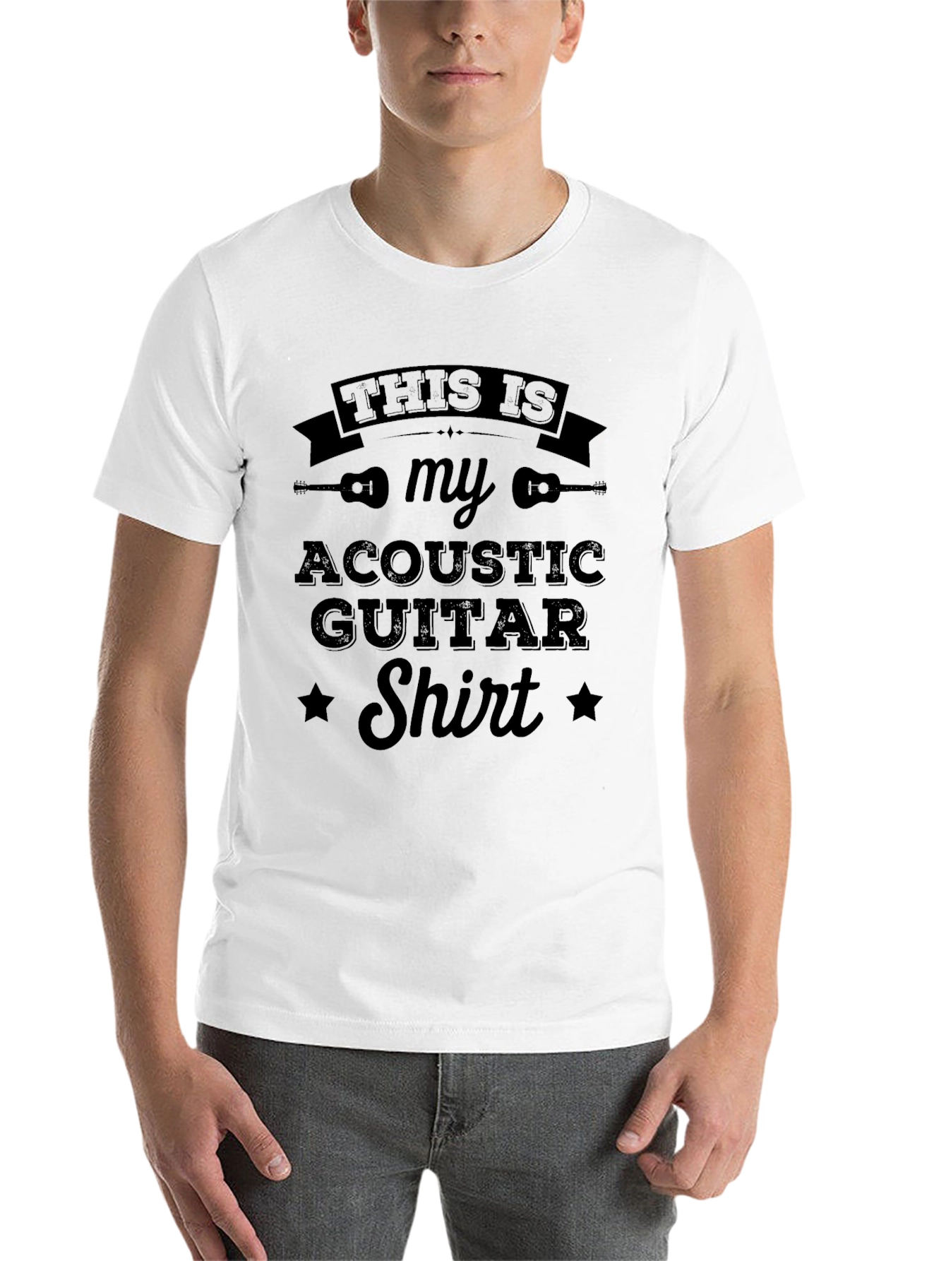 Black Acoustic Guitar Shirt - Musician Gift view 14