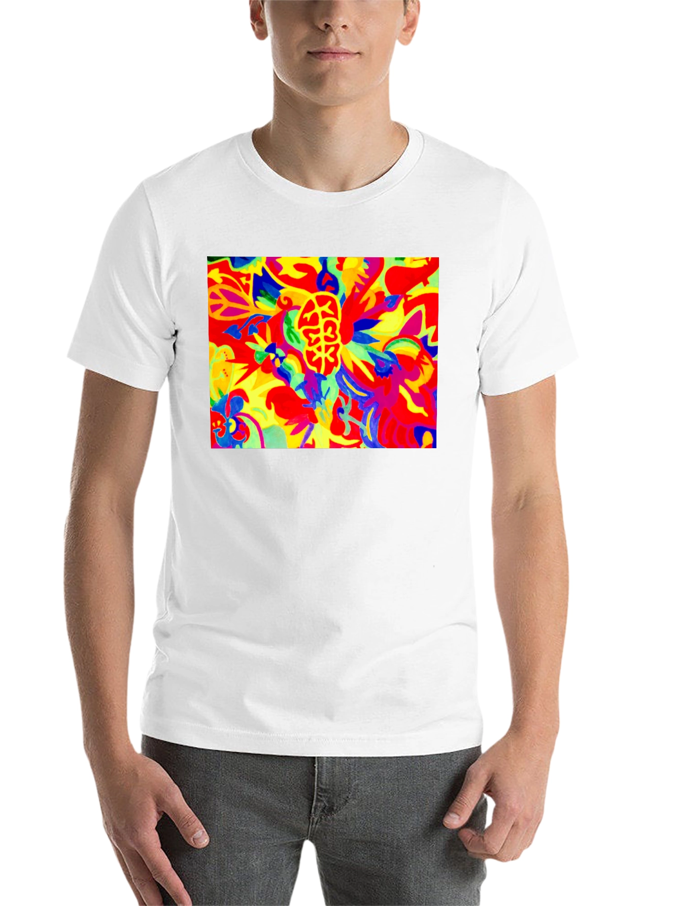 Black Psychedelic Brain Art Black T-Shirt view 14