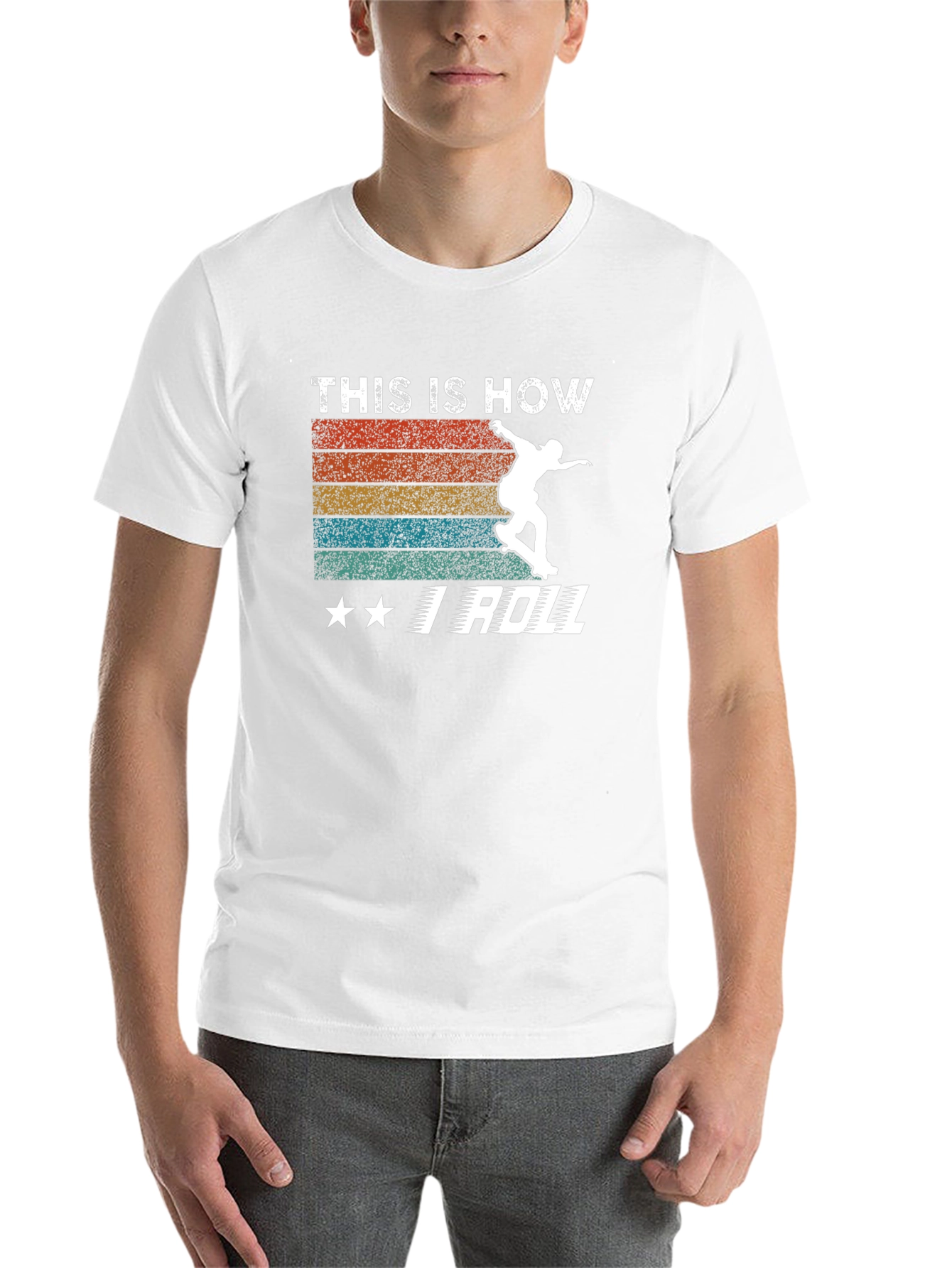 Black This Is How I Roll Skateboarder T-Shirt view 14