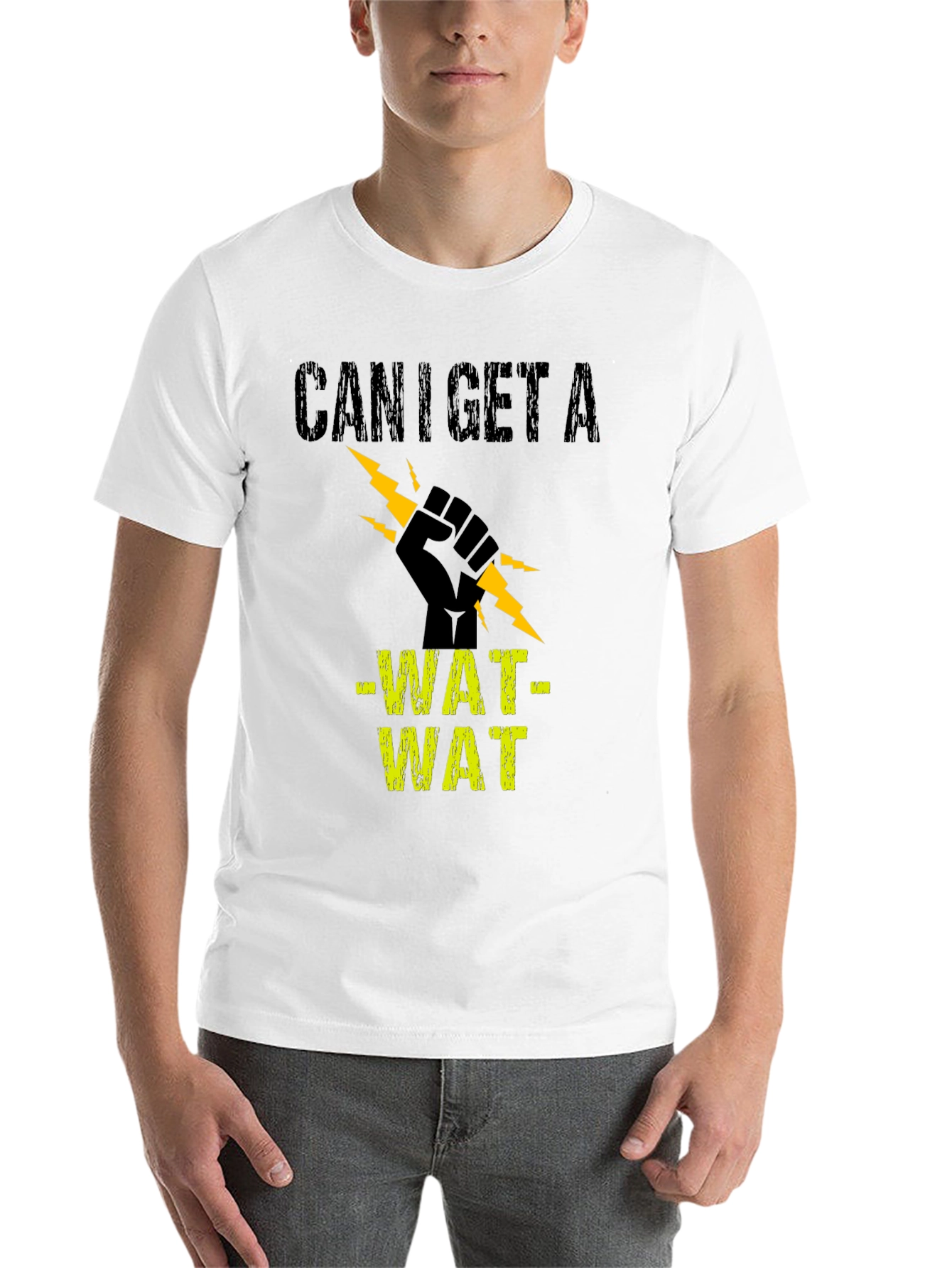Black Can I Get A WAT WAT Black Graphic Tee view 14