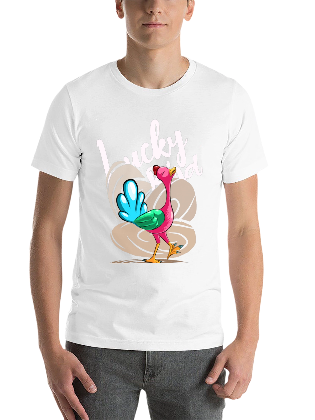 Black Lucky Bird Graphic Tee - Thanksgiving Humor view 14