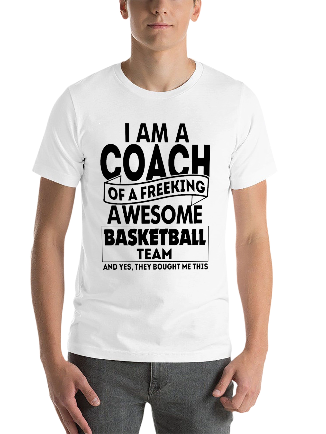 Black Awesome Basketball Coach T-Shirt - Freeking Team Gift view 14