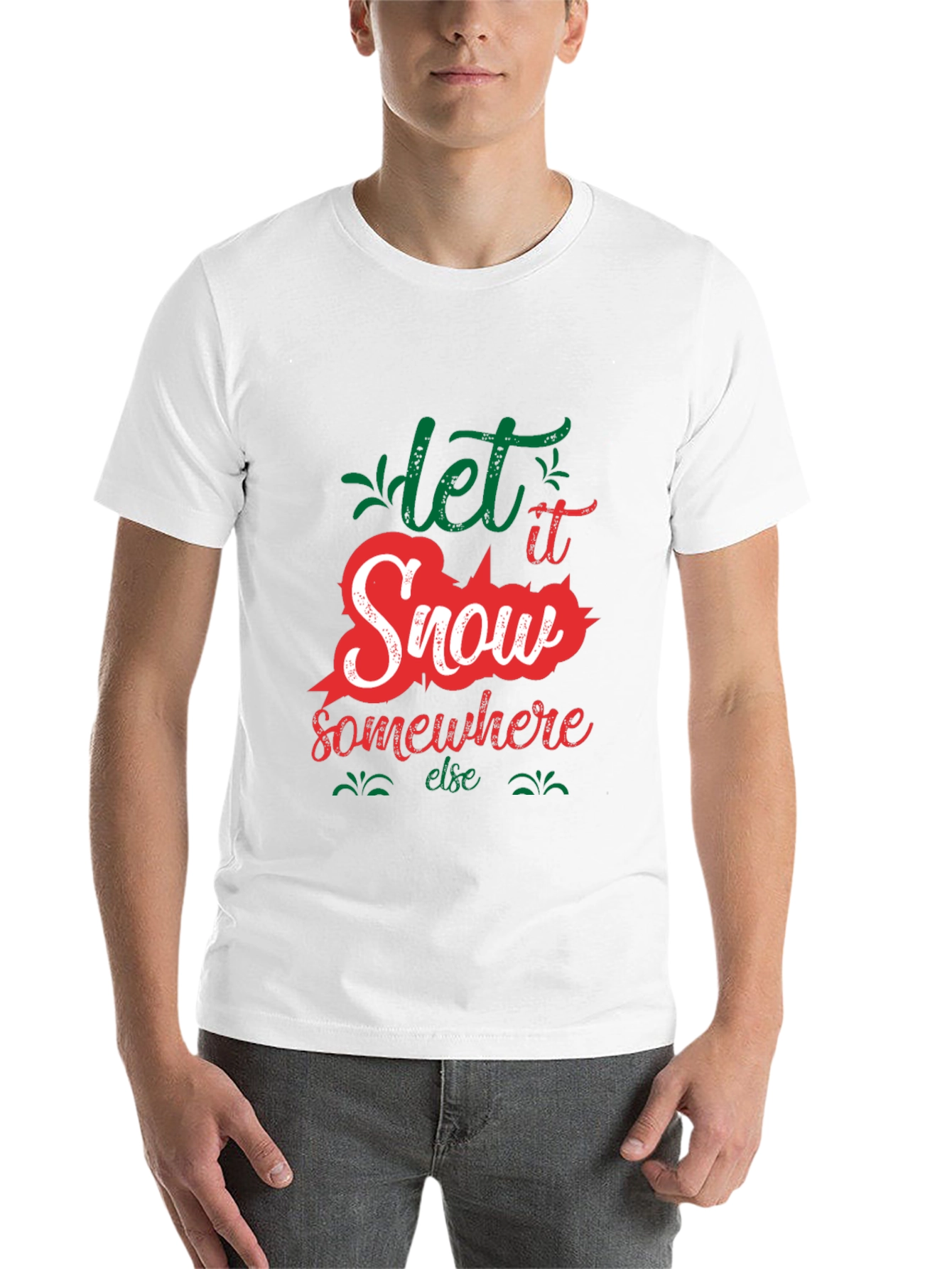 Black Let It Snow Somewhere Else Graphic Tee view 14