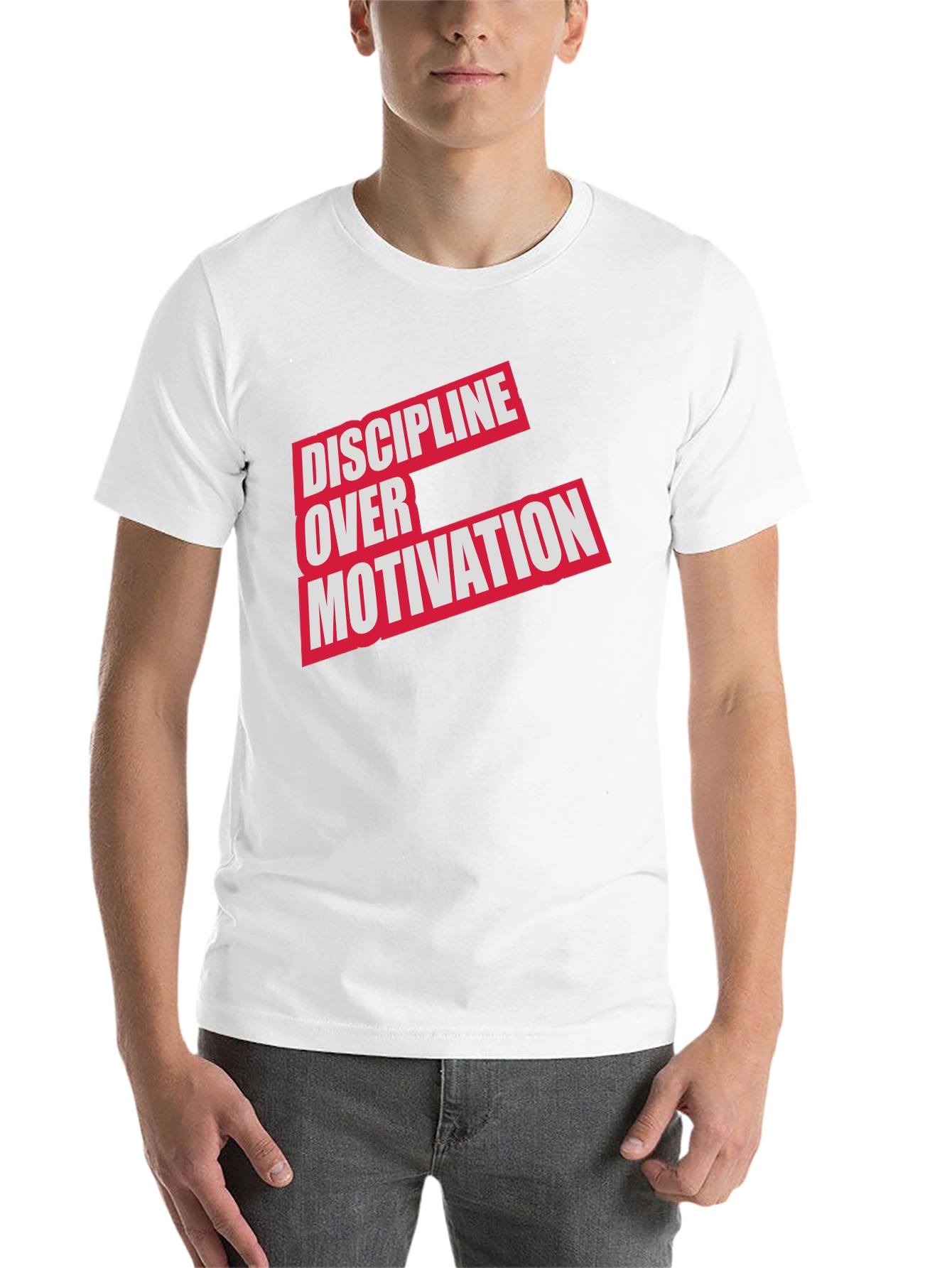 Black Discipline Over Motivation T-Shirt - Black view 14