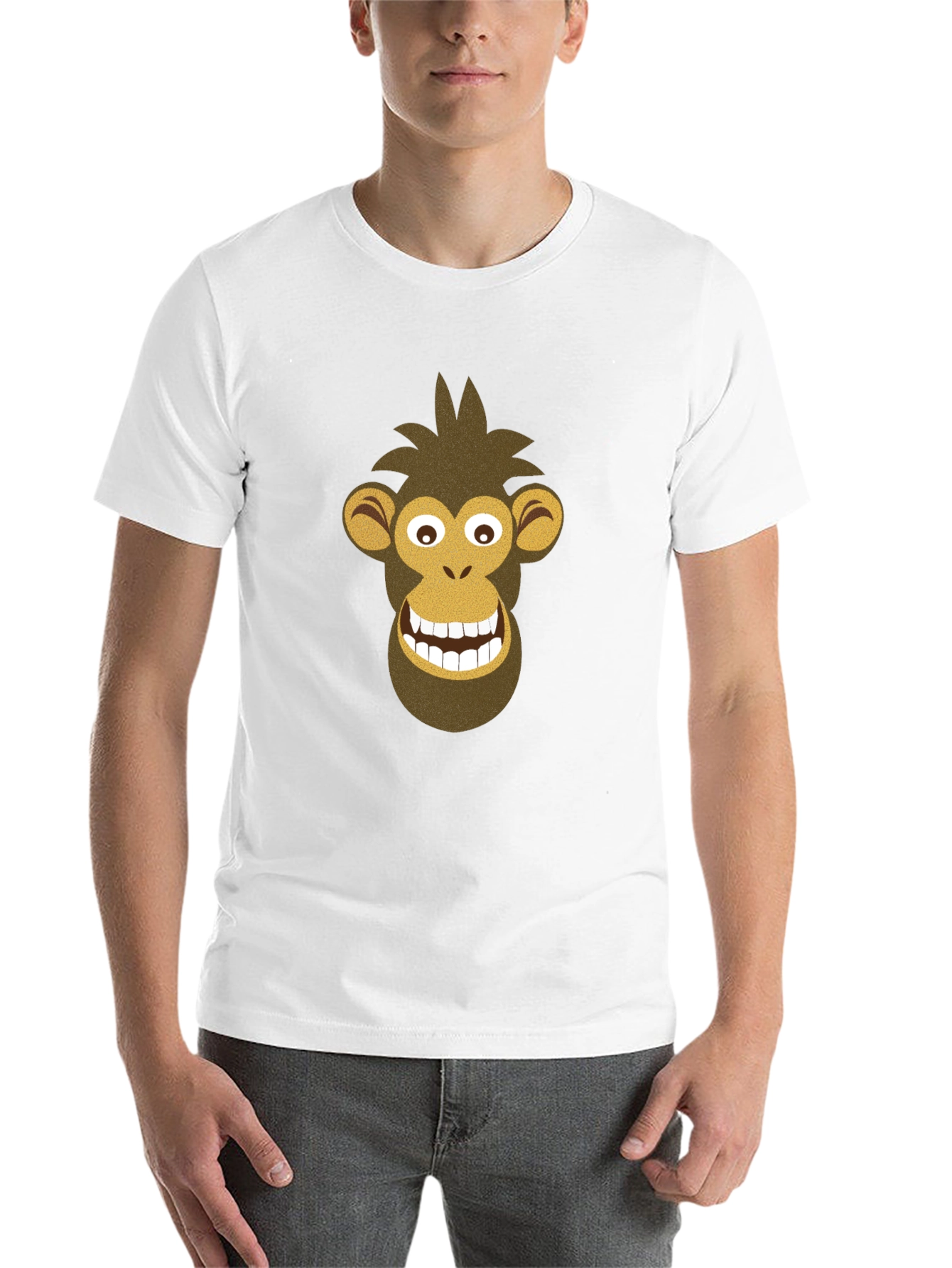 Black Funny Monkey Graphic Tee - Black Cotton Shirt view 14