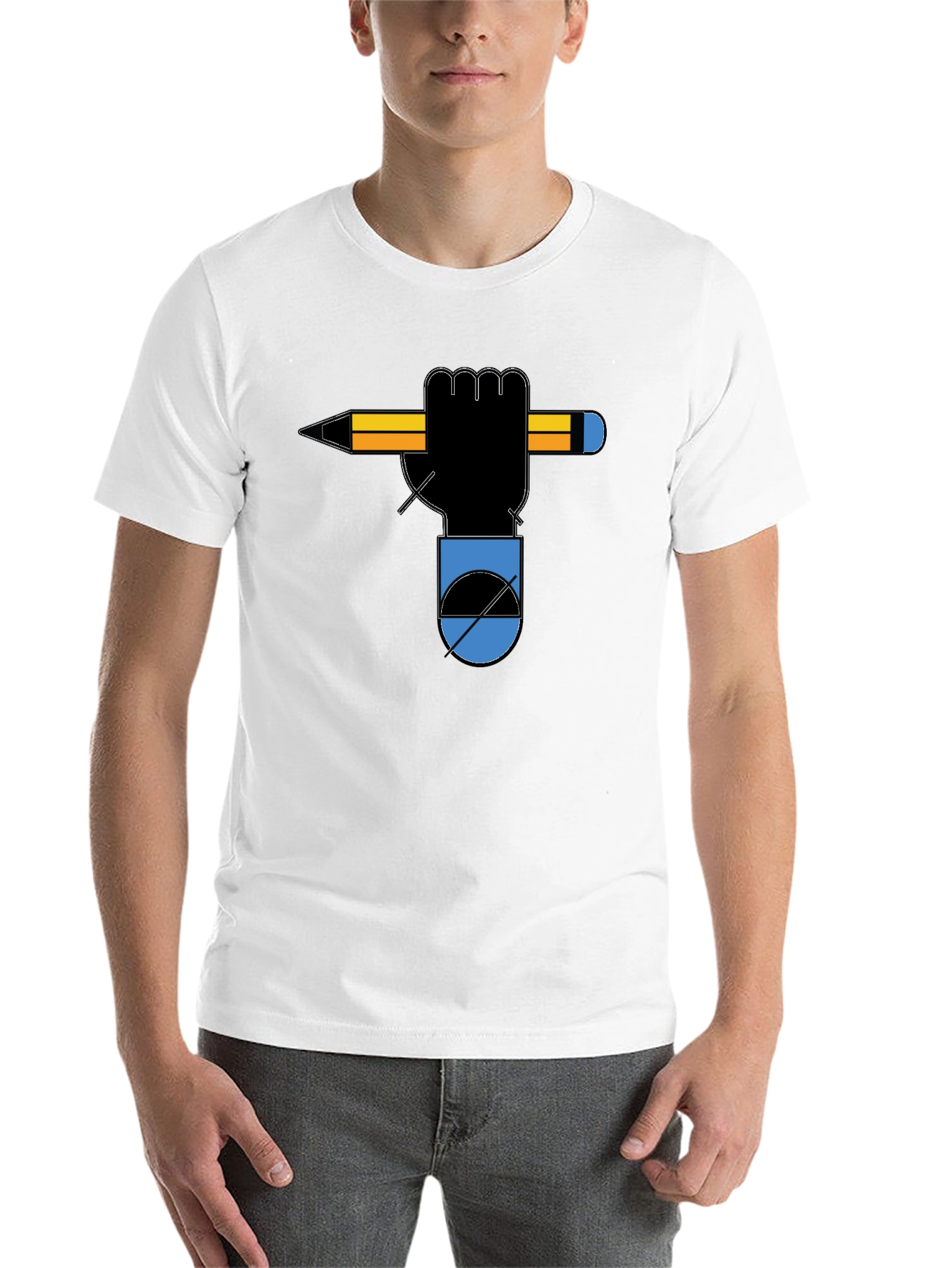Artist's Fist Tee - Creative Graphic T-Shirt - 14