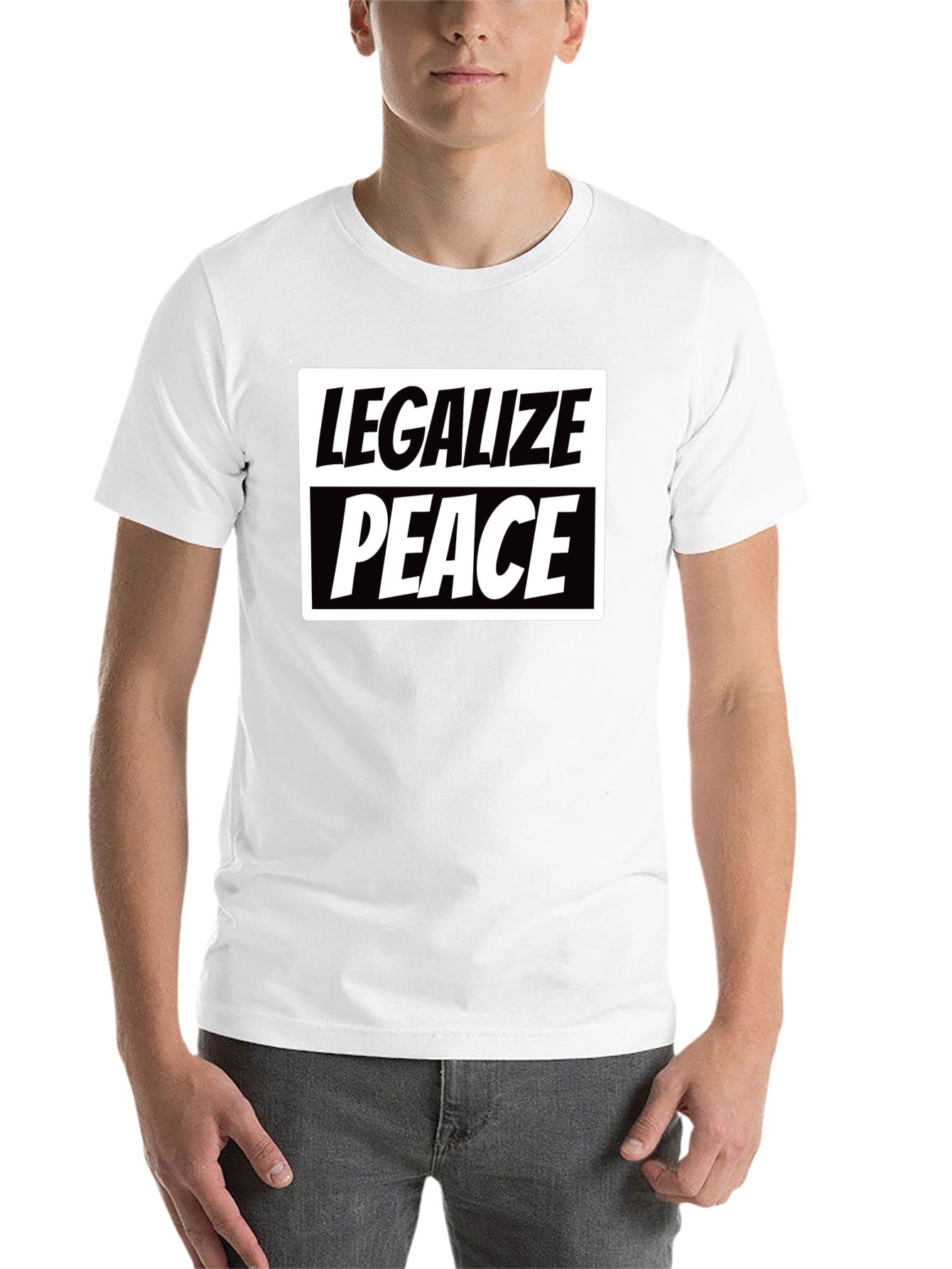 Black Legalize Peace Graphic T-Shirt - Black view 14
