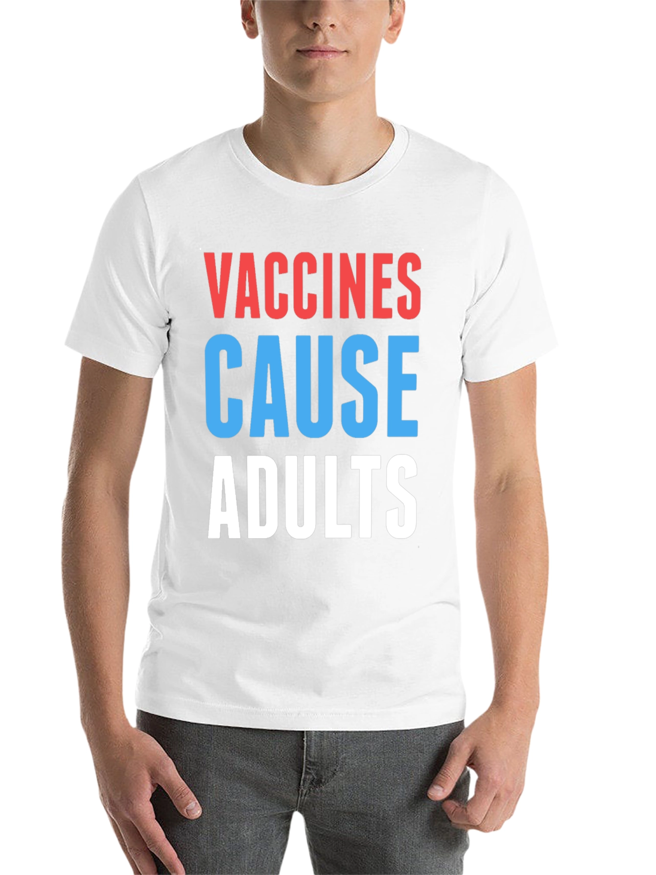 Black Vaccines Cause Adults T-Shirt Funny Sarcastic Tee view 14