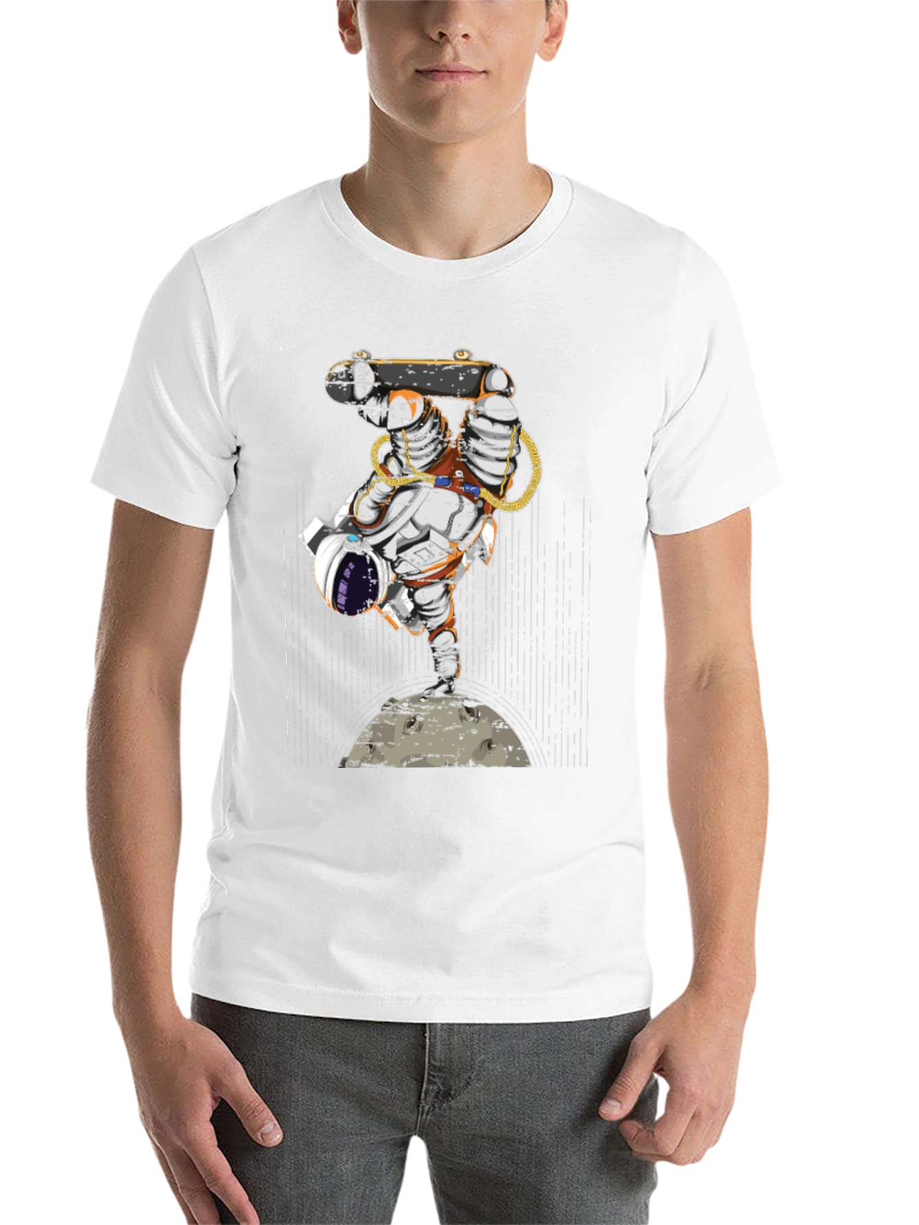 Black Astronaut Skateboarder Graphic Tee view 14