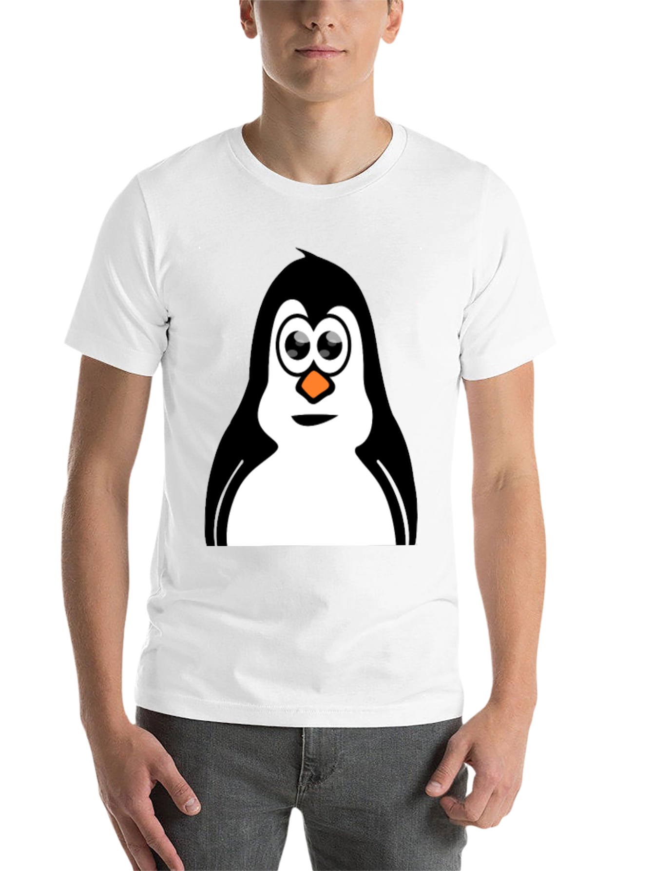 Black Penguin Graphic Tee - Black Cotton T-Shirt view 14