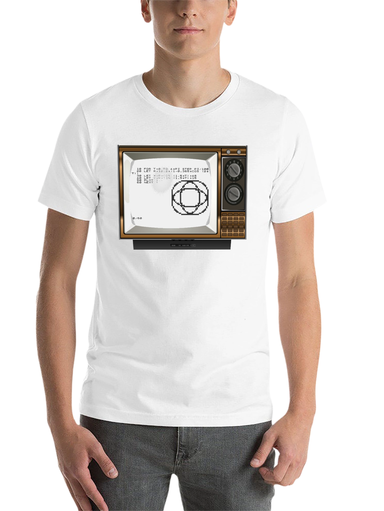 Black Retro Computer TV Graphic Tee - Programmer Shirt view 14