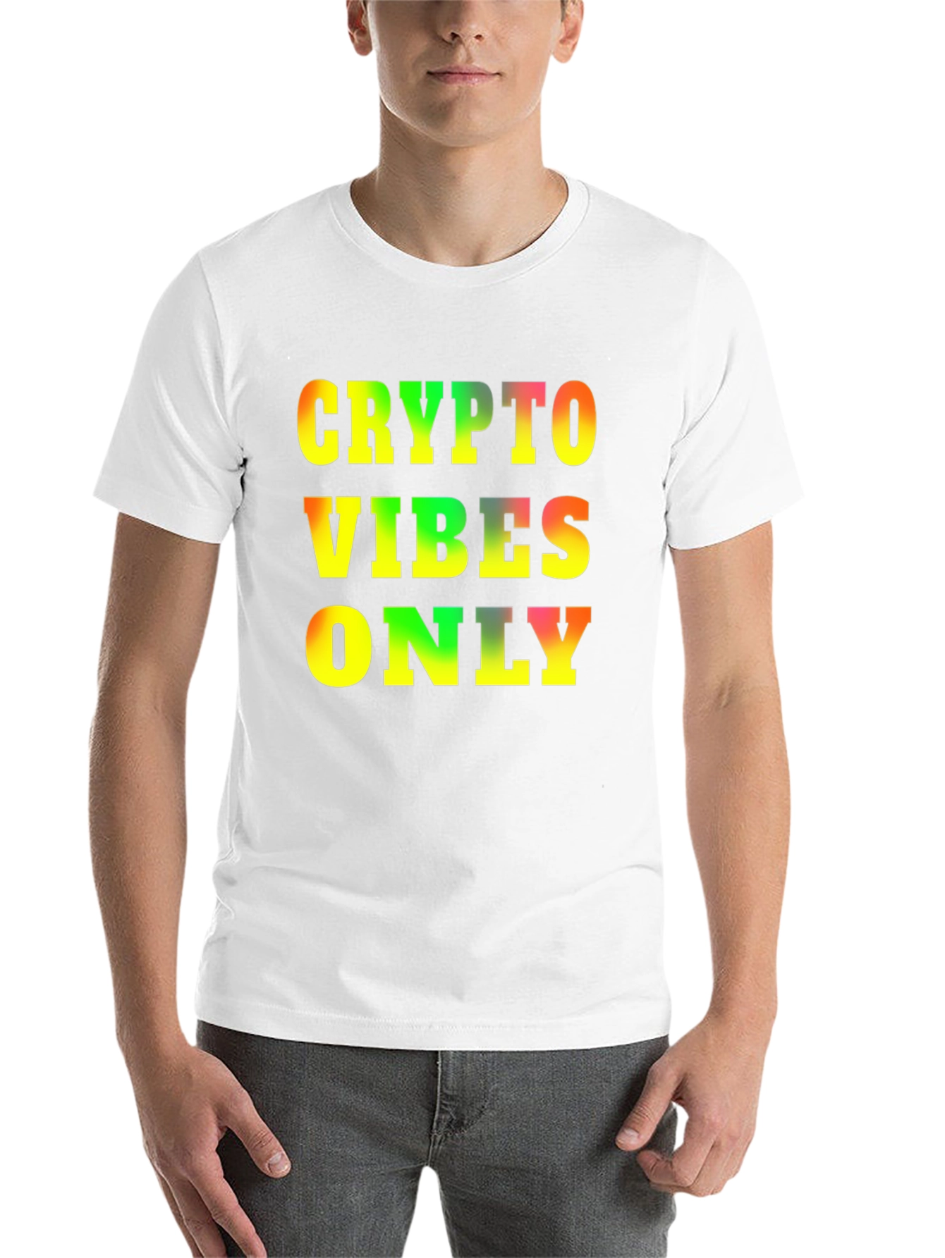 Black Crypto Vibes Only T-Shirt - Bold Graphic Tee view 14