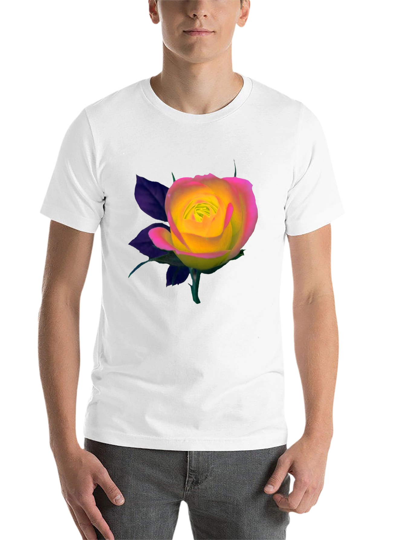 Black Rose Graphic Black T-Shirt view 14