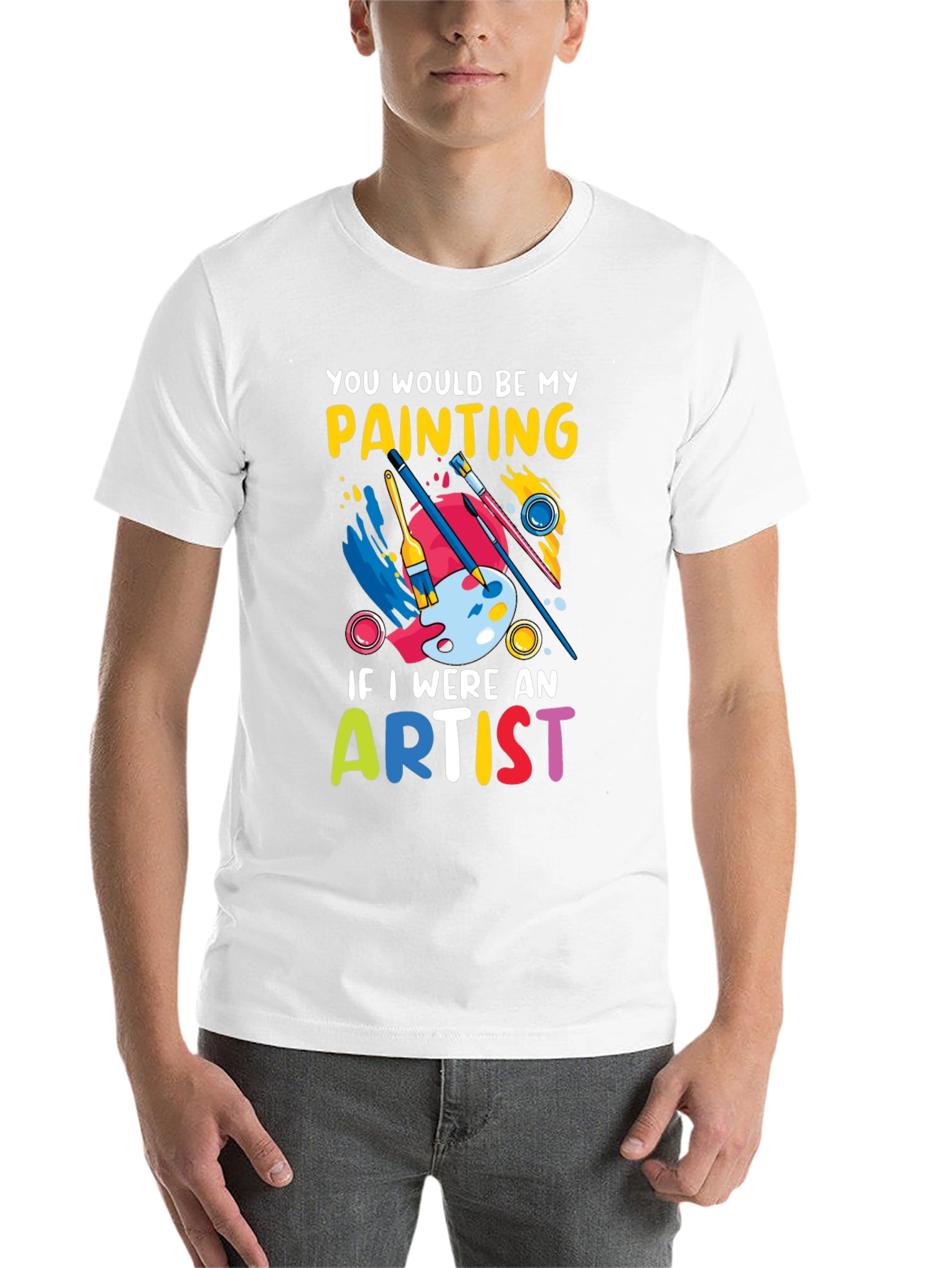 Black Artist Painting Graphic T-Shirt view 14