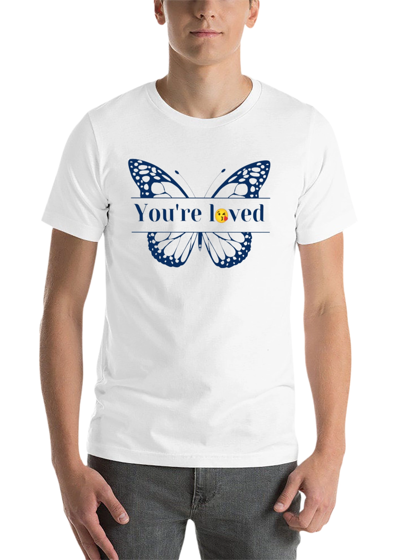 Black You're Loved Butterfly Graphic Tee - Black view 14