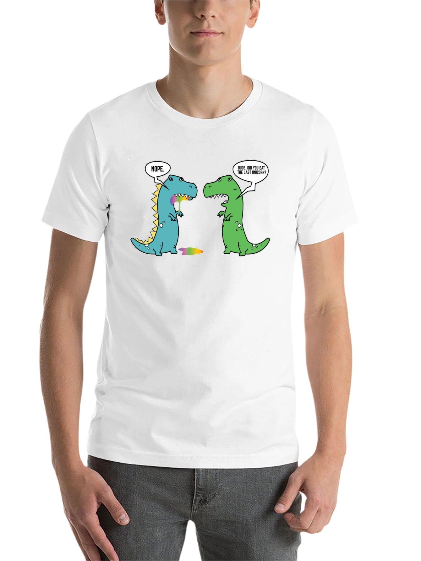 Black Dinosaur Unicorn T-Shirt - Funny Graphic Tee view 14