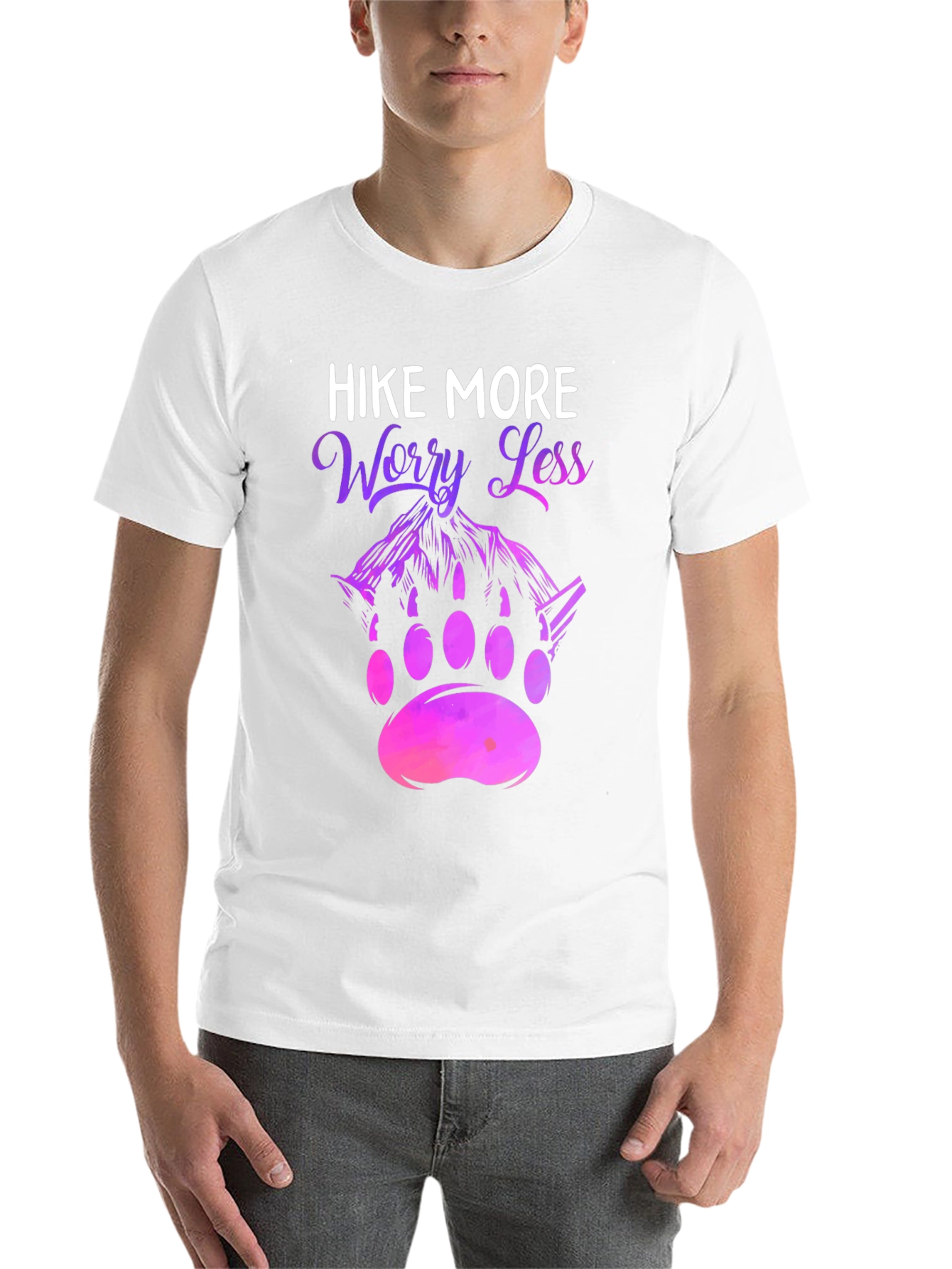 Black Hike More Worry Less Graphic Tee view 14