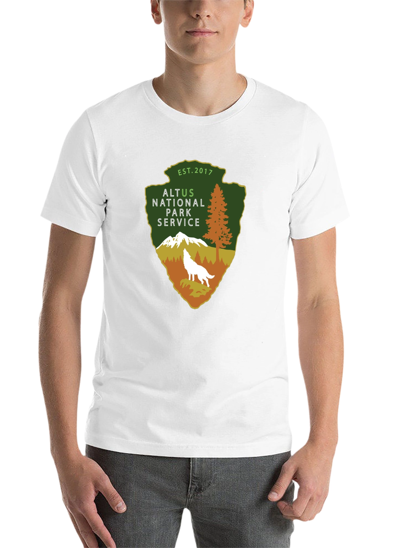 Black Altus National Park Service Arrowhead T-Shirt view 14