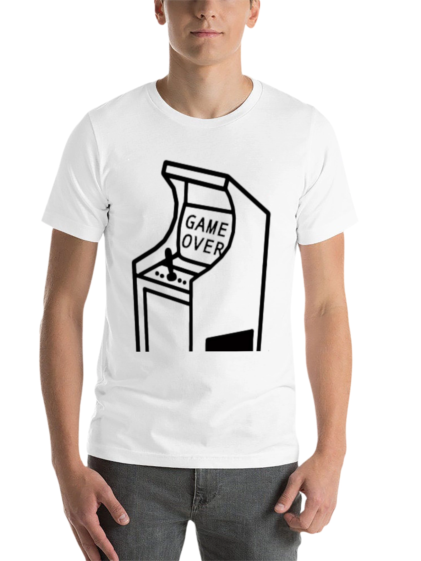 Black Game Over Arcade T-Shirt - Classic Gamer Style view 14
