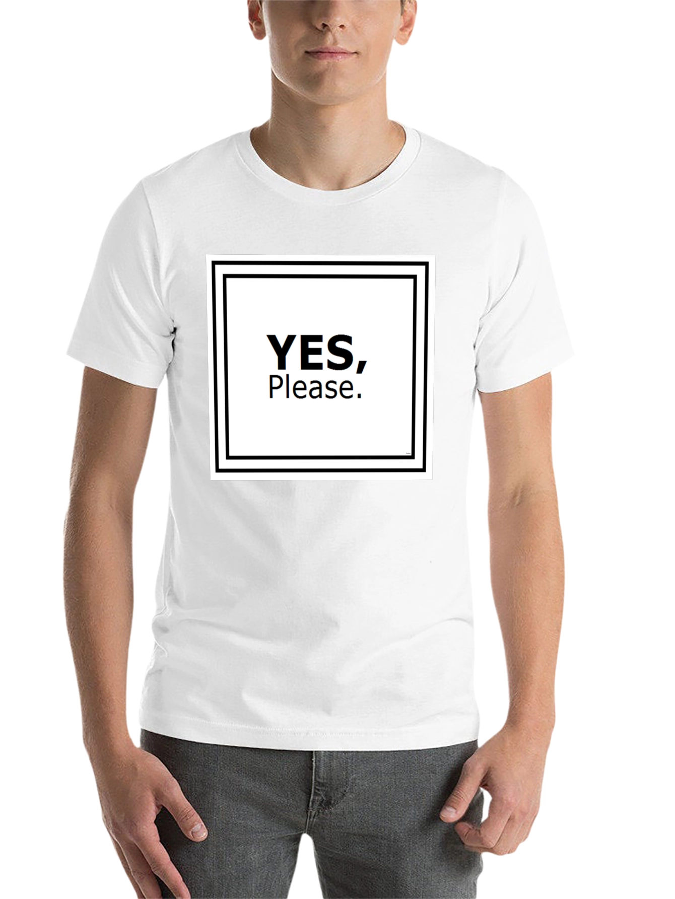 Black Yes, Please T-Shirt - Bold Graphic Tee view 14