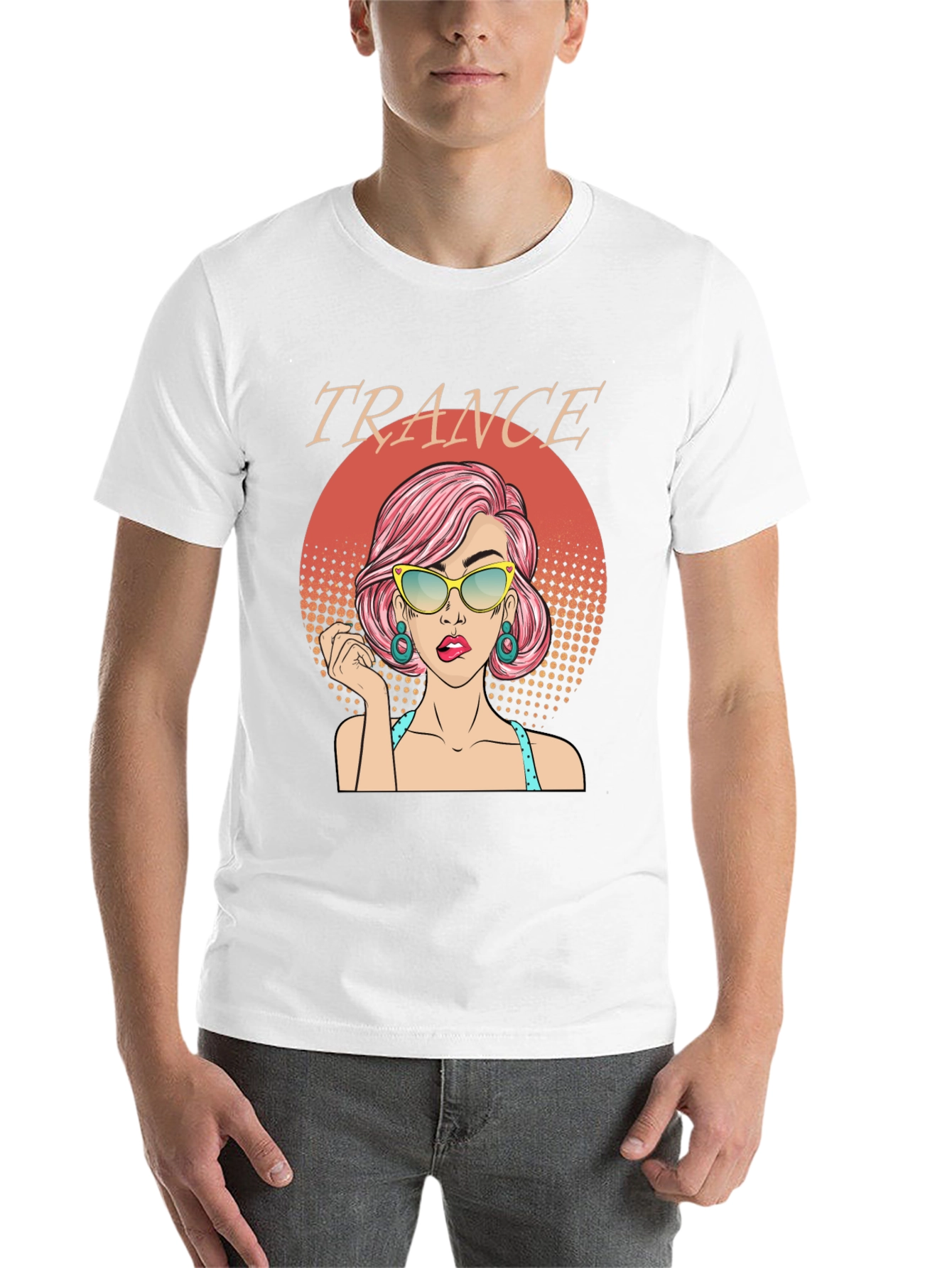 Trance Music T-Shirt - Retro Pop Art Graphic Tee - 14