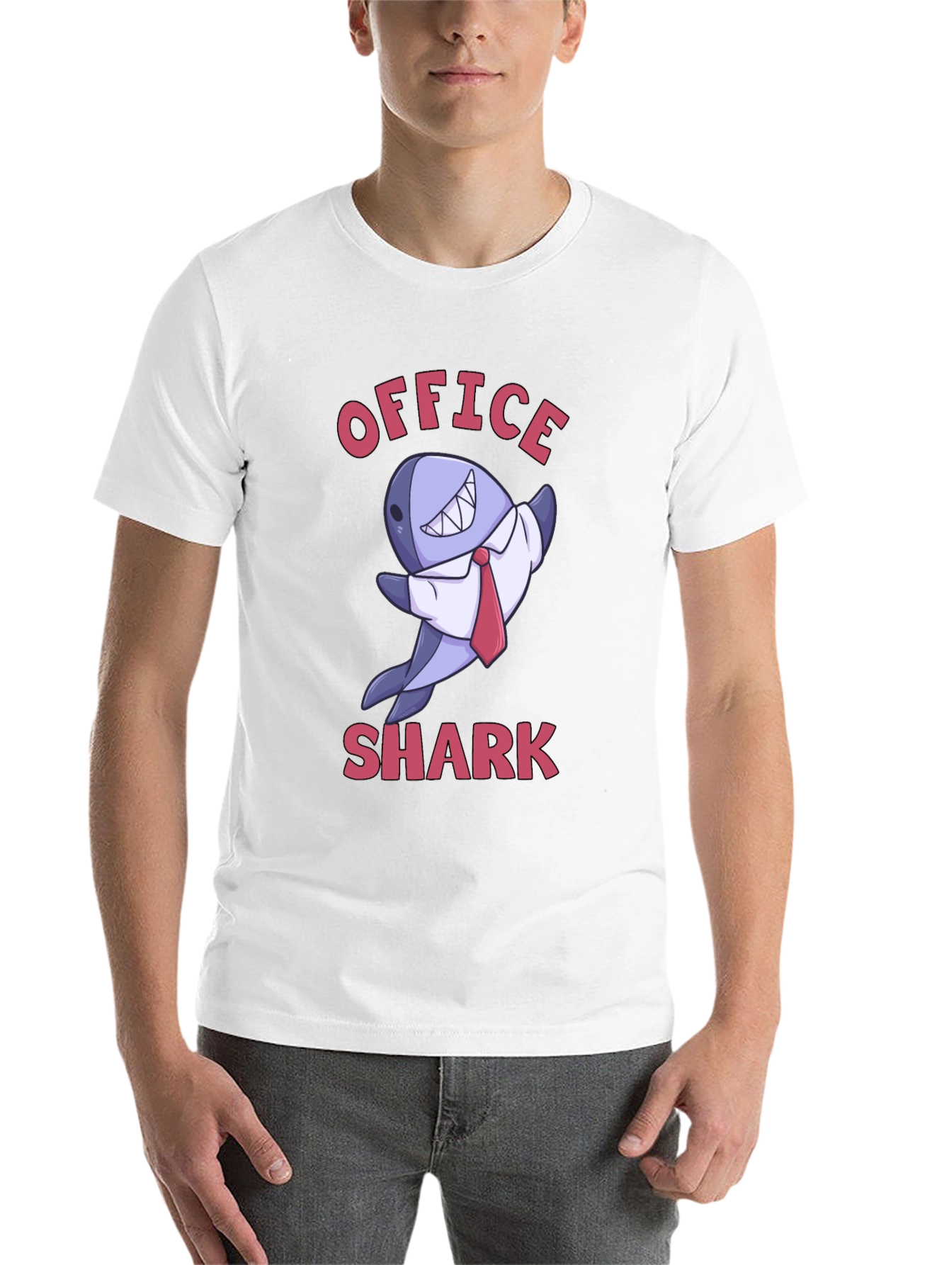 Black Office Shark Graphic T-Shirt - Funny & Unique! view 14