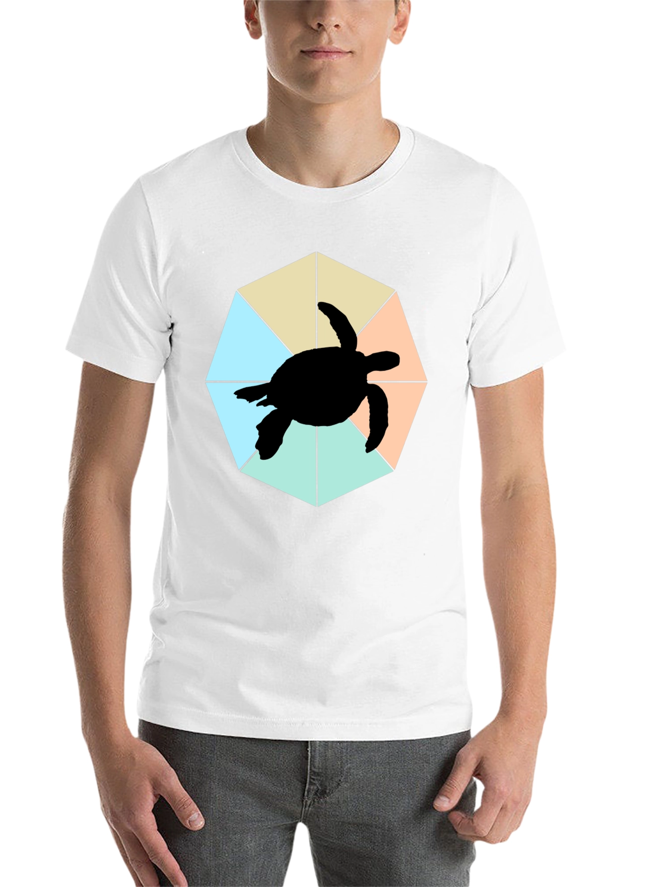 Black Sea Turtle Graphic Tee - Black Cotton Blend view 14