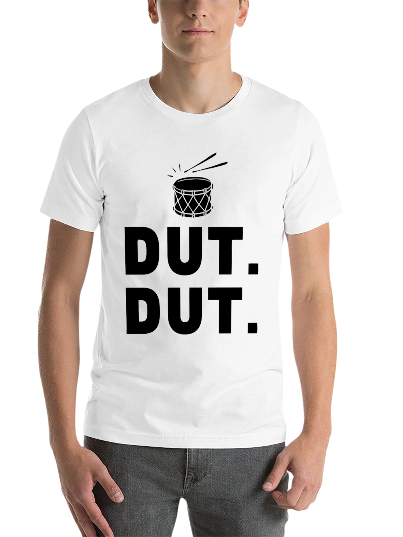 Black Dut Dut Drum T-Shirt - Black Crew Neck view 14