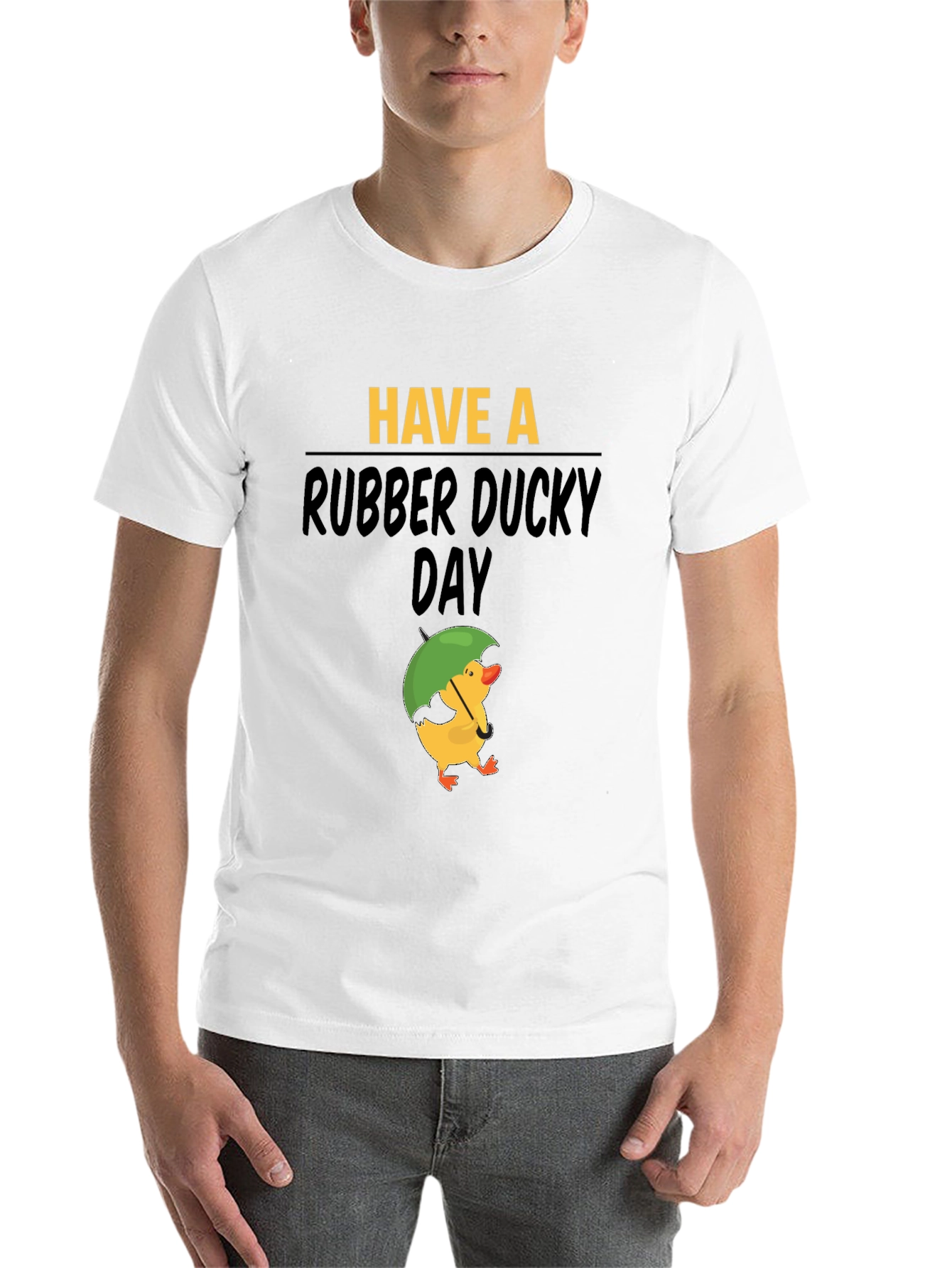 Black Rubber Ducky Day Graphic Tee - Black Cotton T-Shirt view 14