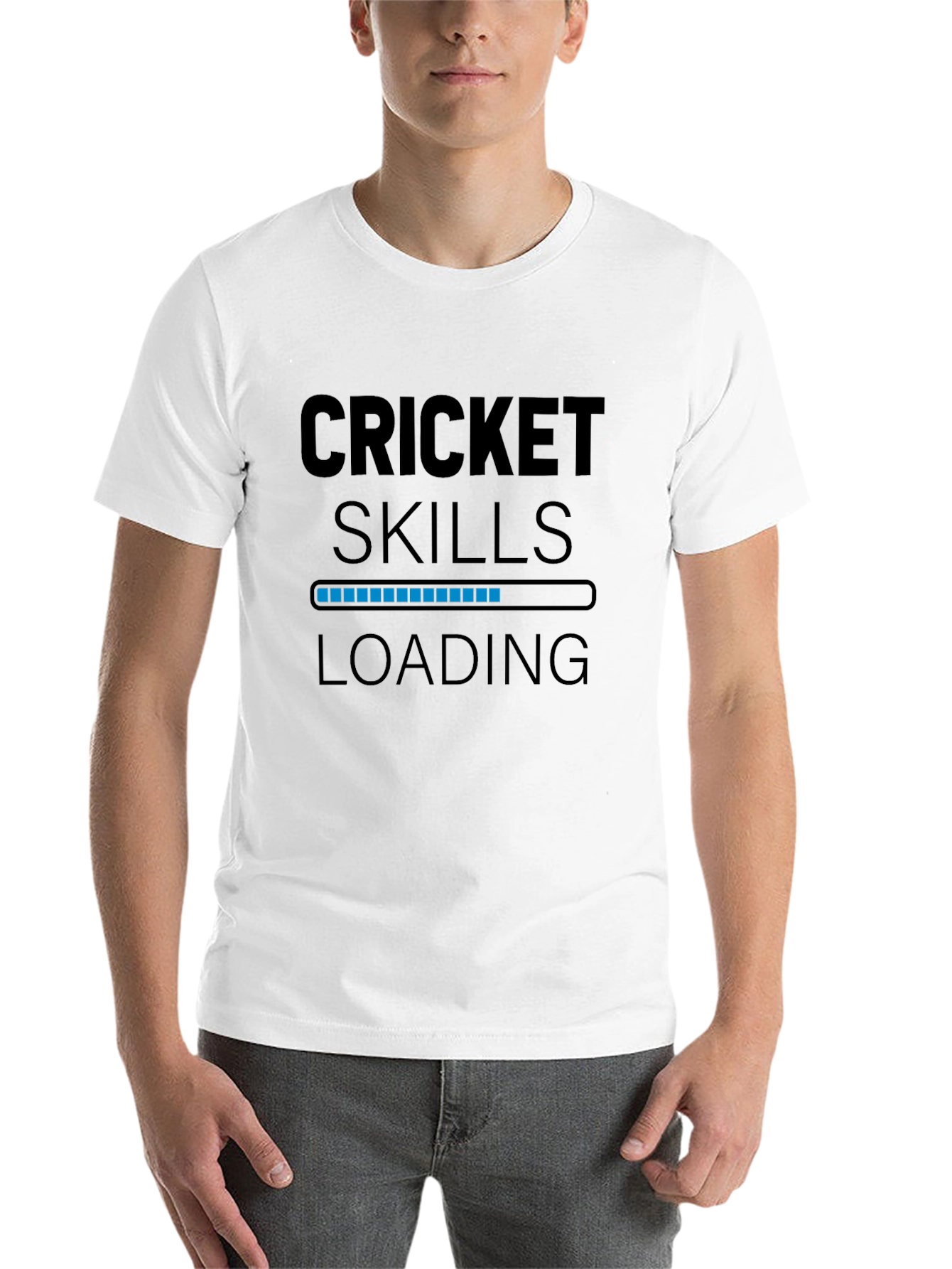 Black Cricket Skills Loading Black T-Shirt view 14