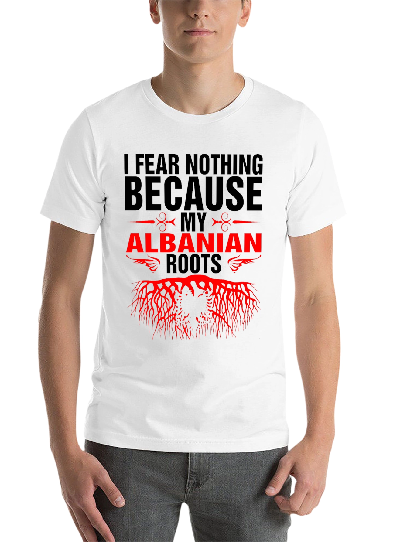Black Albanian Roots Graphic Tee view 14
