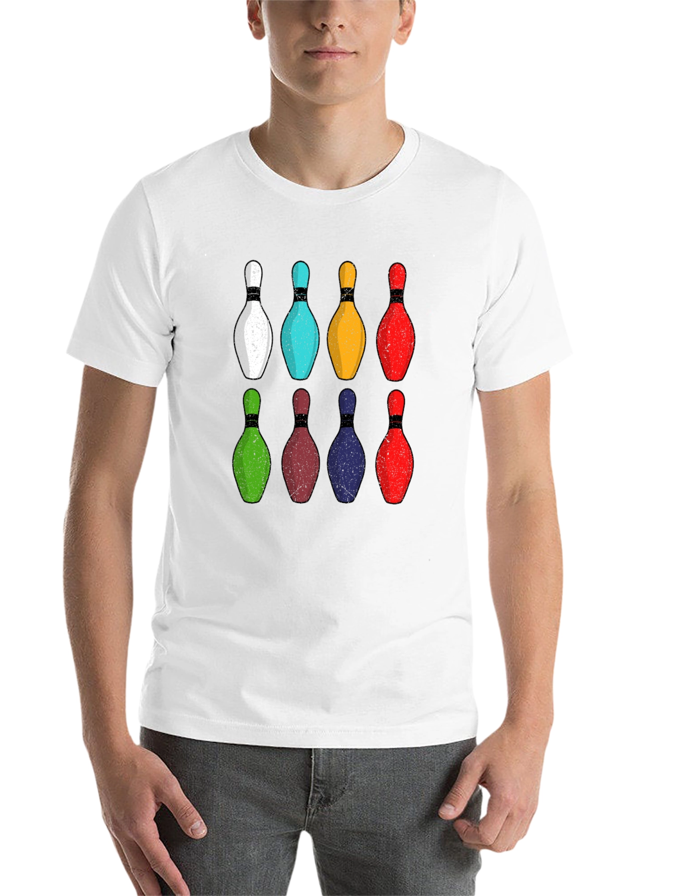 Black Bowling Pins Graphic Tee view 14
