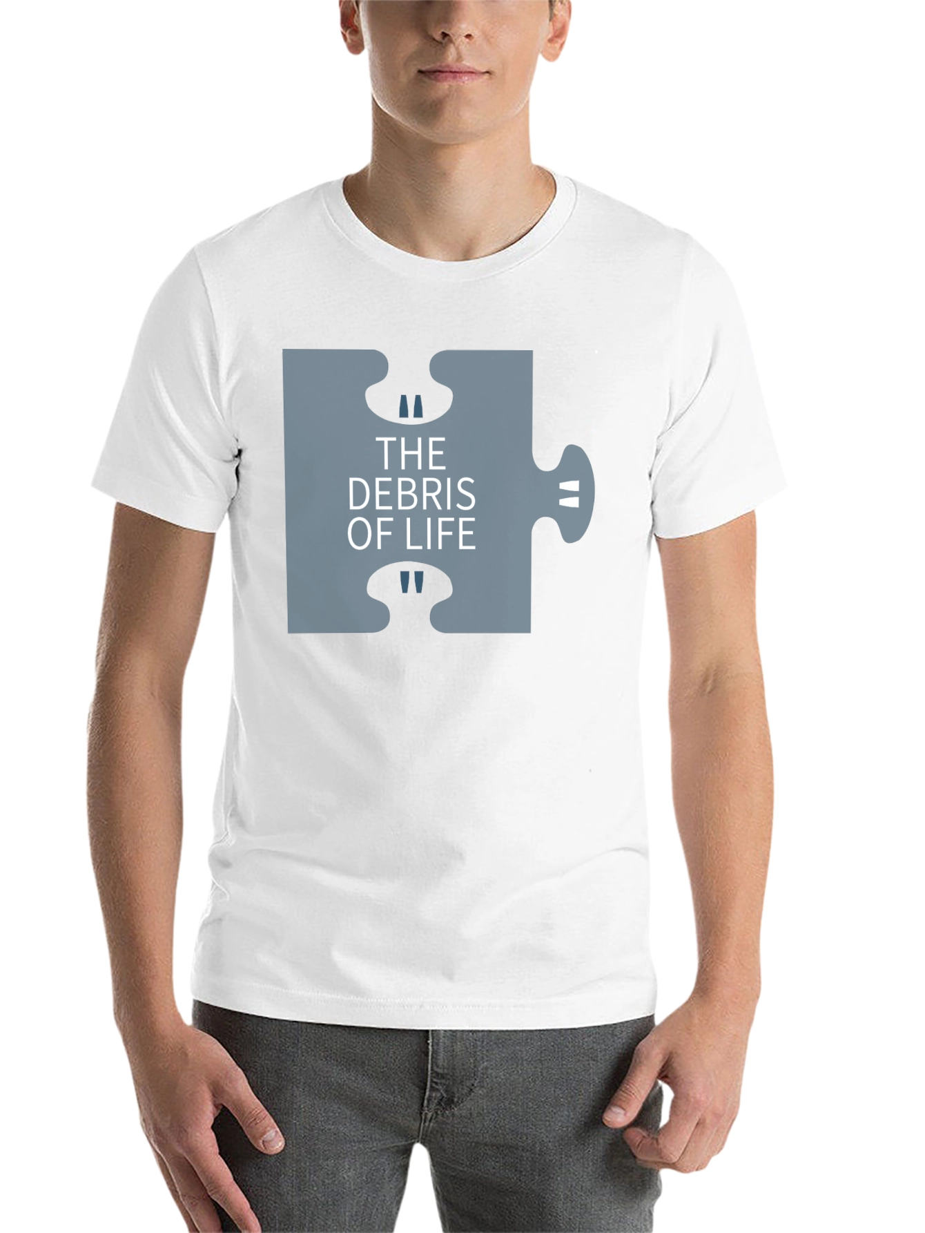 The Debris of Life Puzzle Tee - Dark Humor T-Shirt - 14