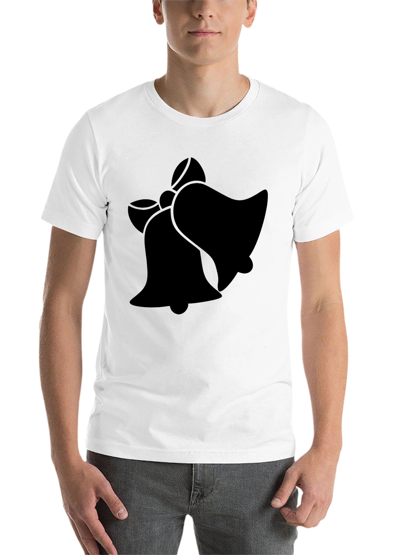 Black Festive Bells Graphic T-Shirt - Black view 14