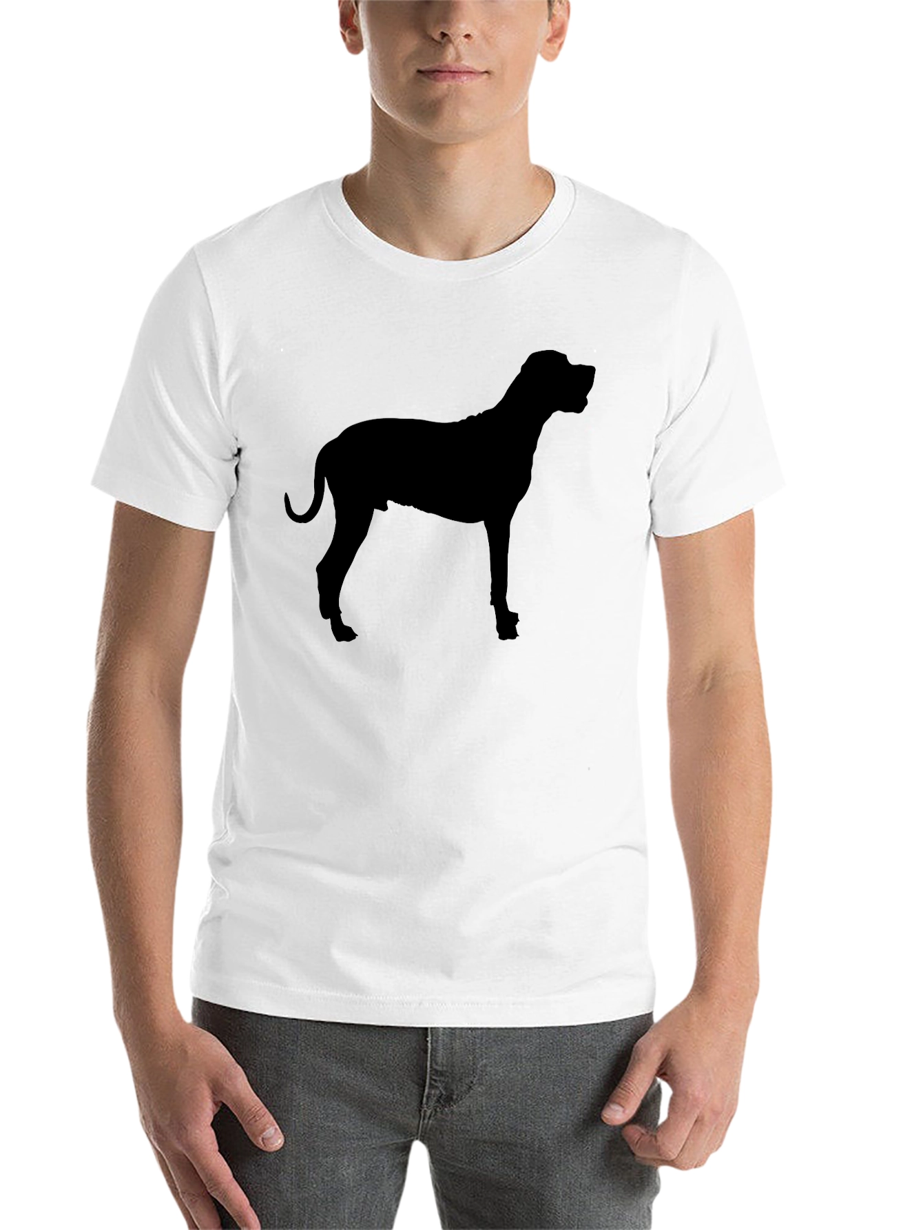Black Dog Silhouette Graphic Black T-Shirt view 14