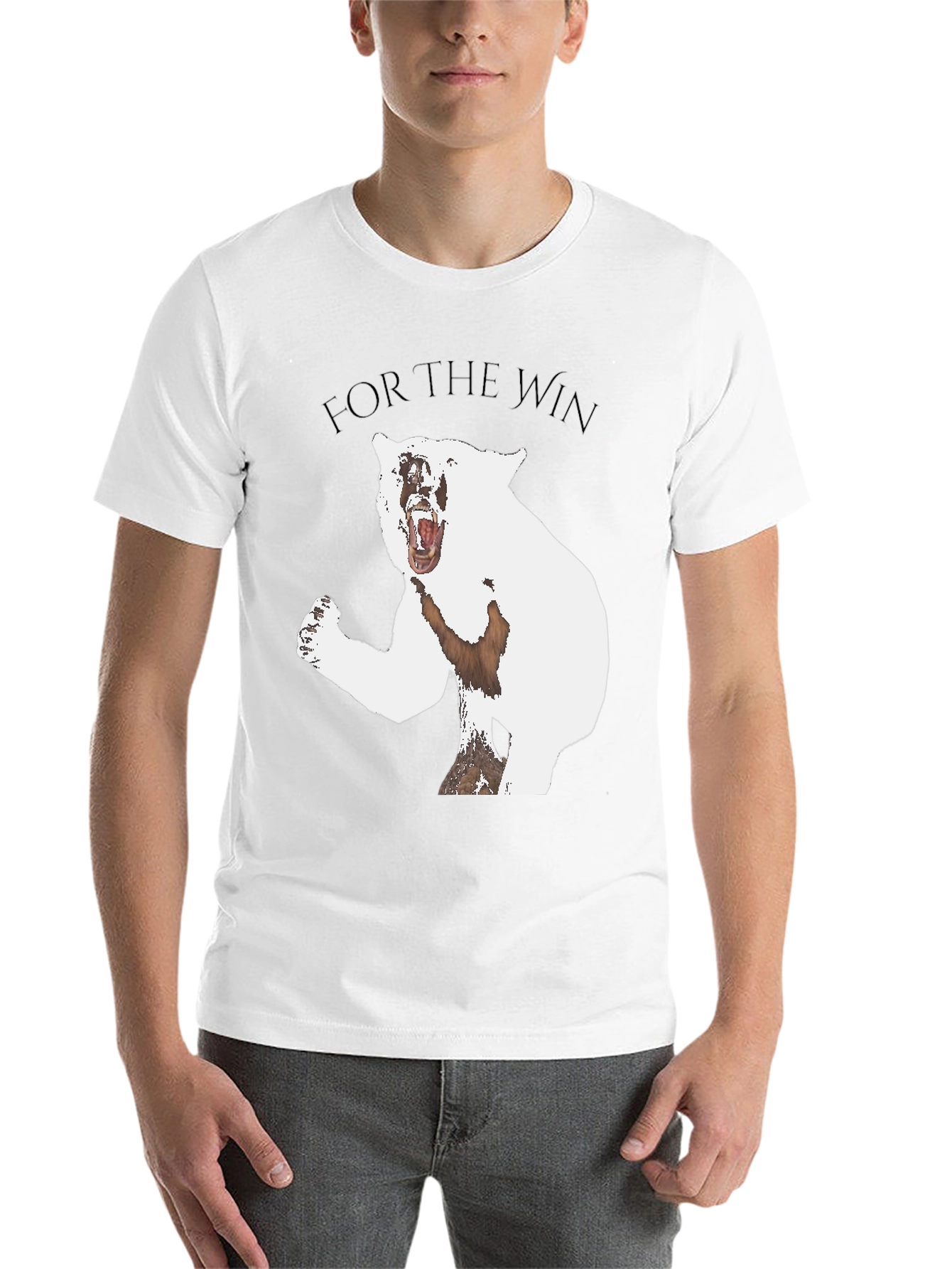 Black For The Win Bear Graphic Tee - Black view 14