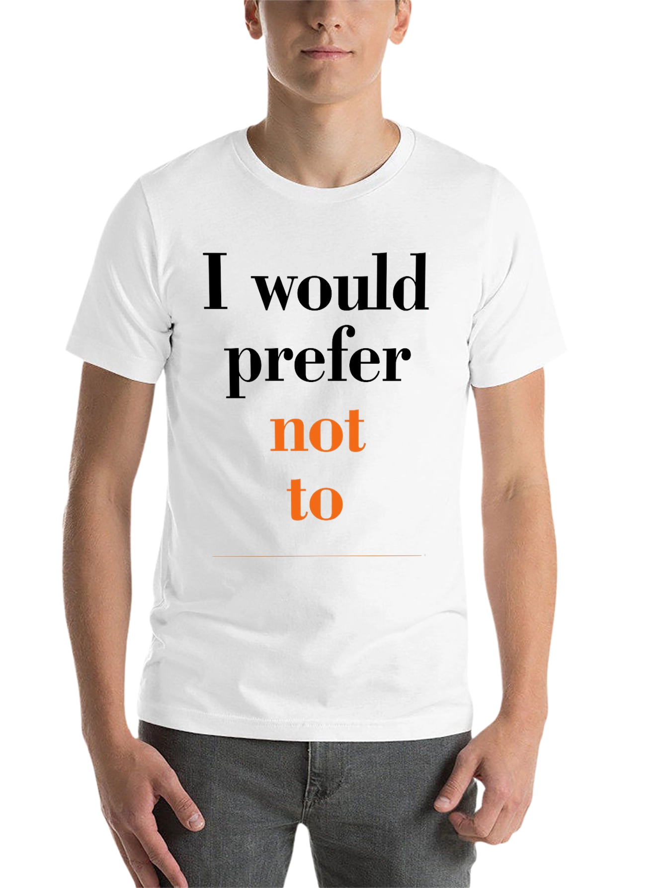 Black I Would Prefer Not To Graphic T-Shirt view 14