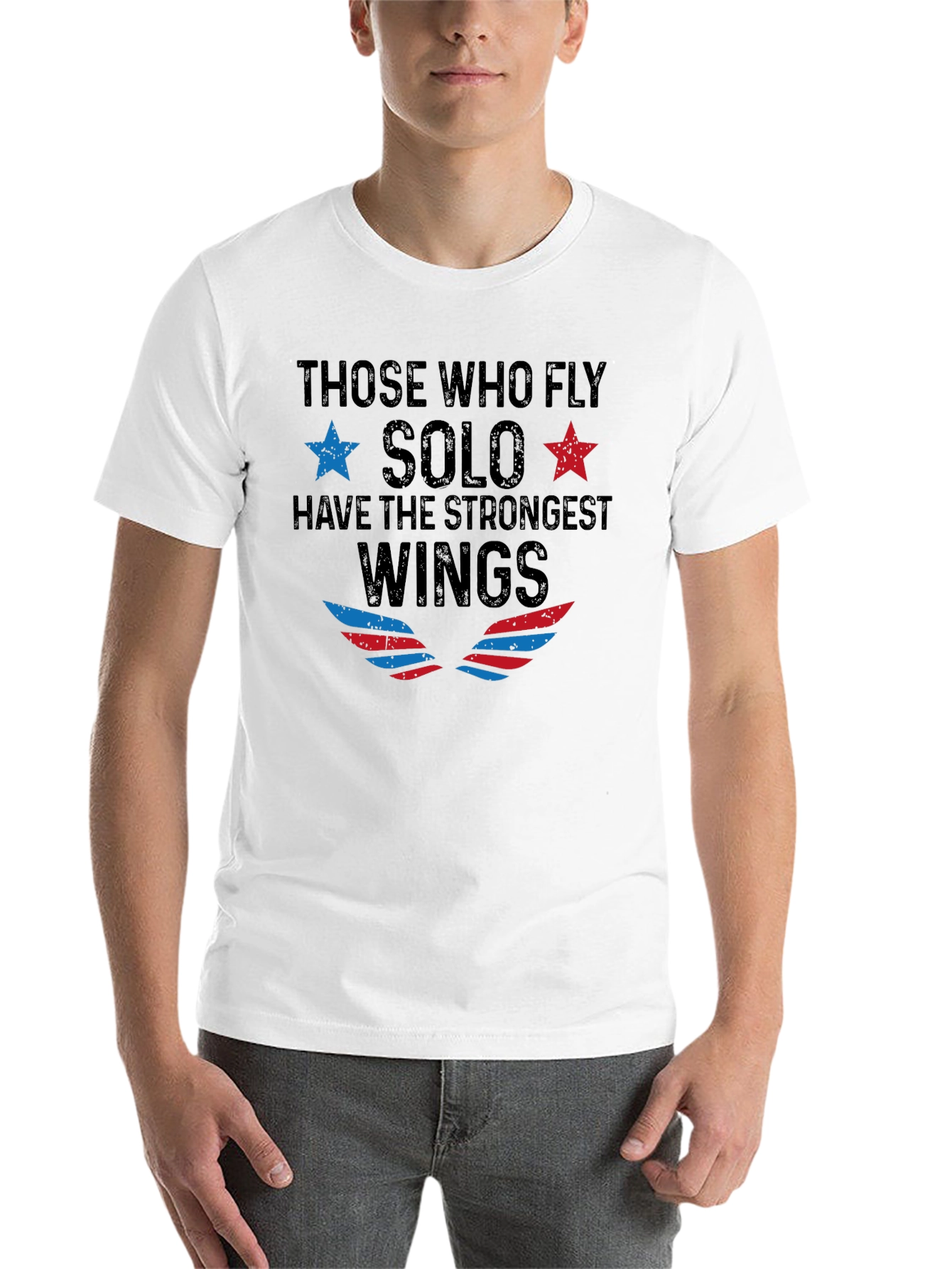Black Strongest Wings Solo T-Shirt view 14