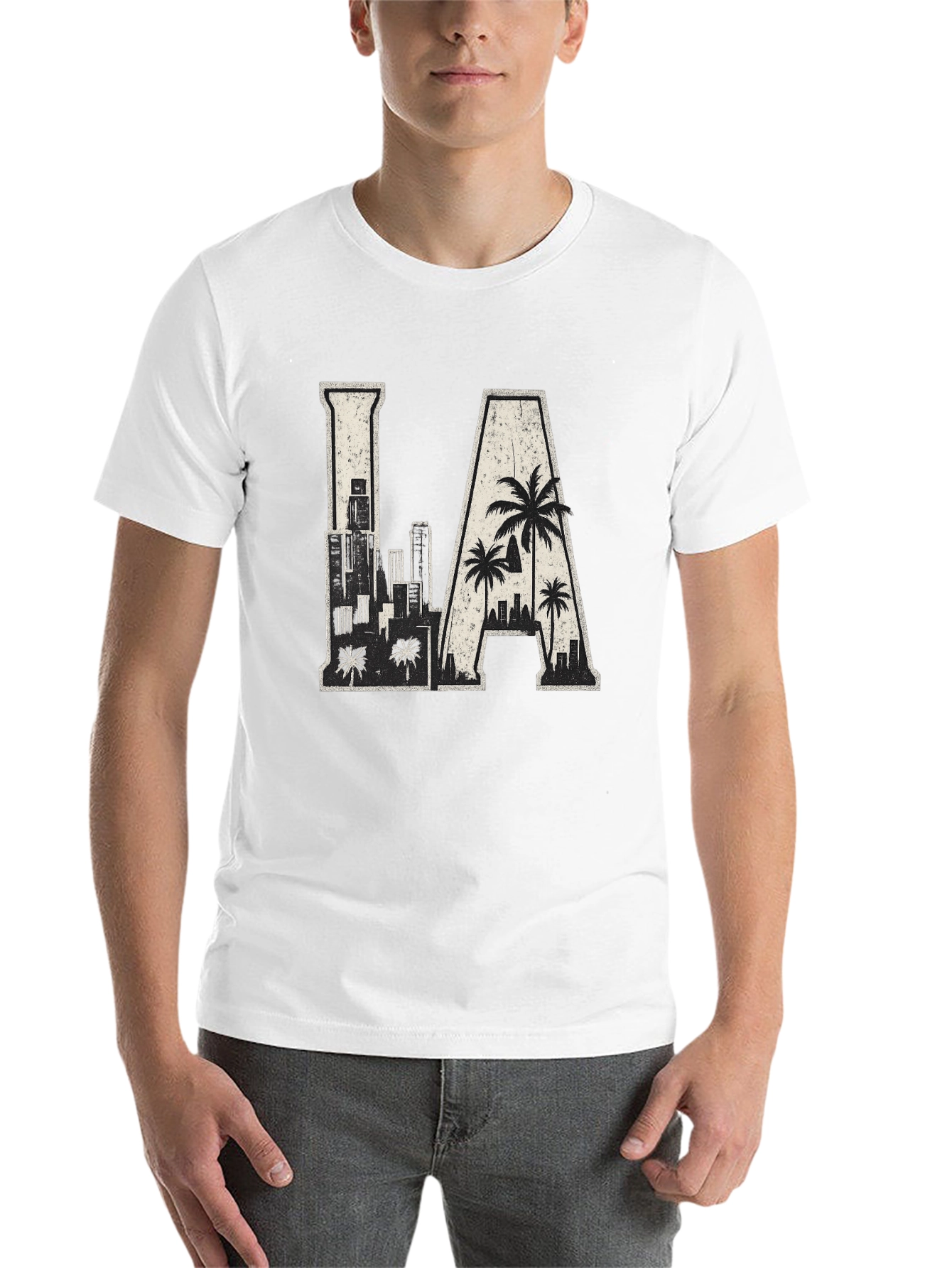 Black LA Skyline Graphic Tee - Urban Style view 14