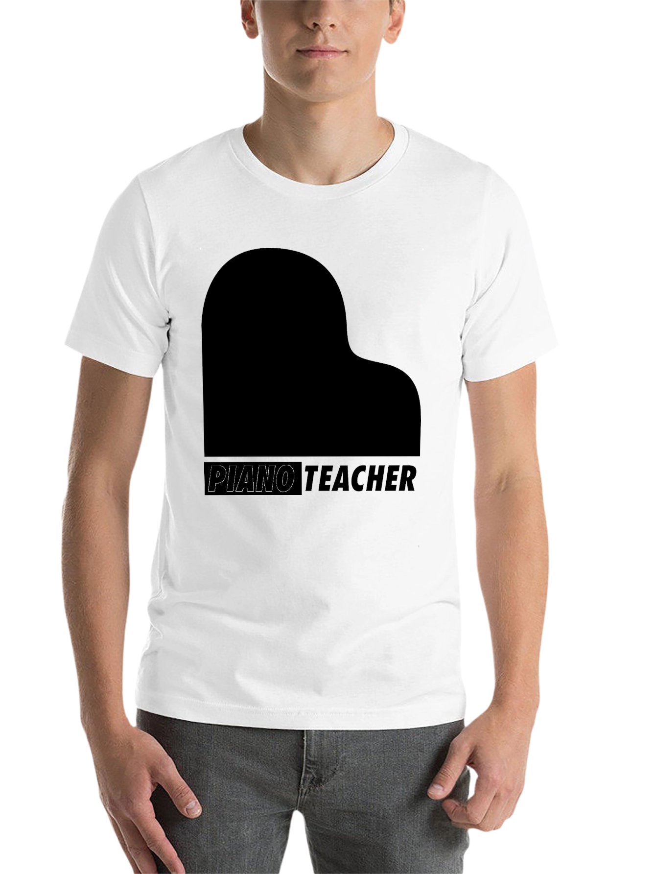 Piano Teacher Graphic Black T-Shirt - 14