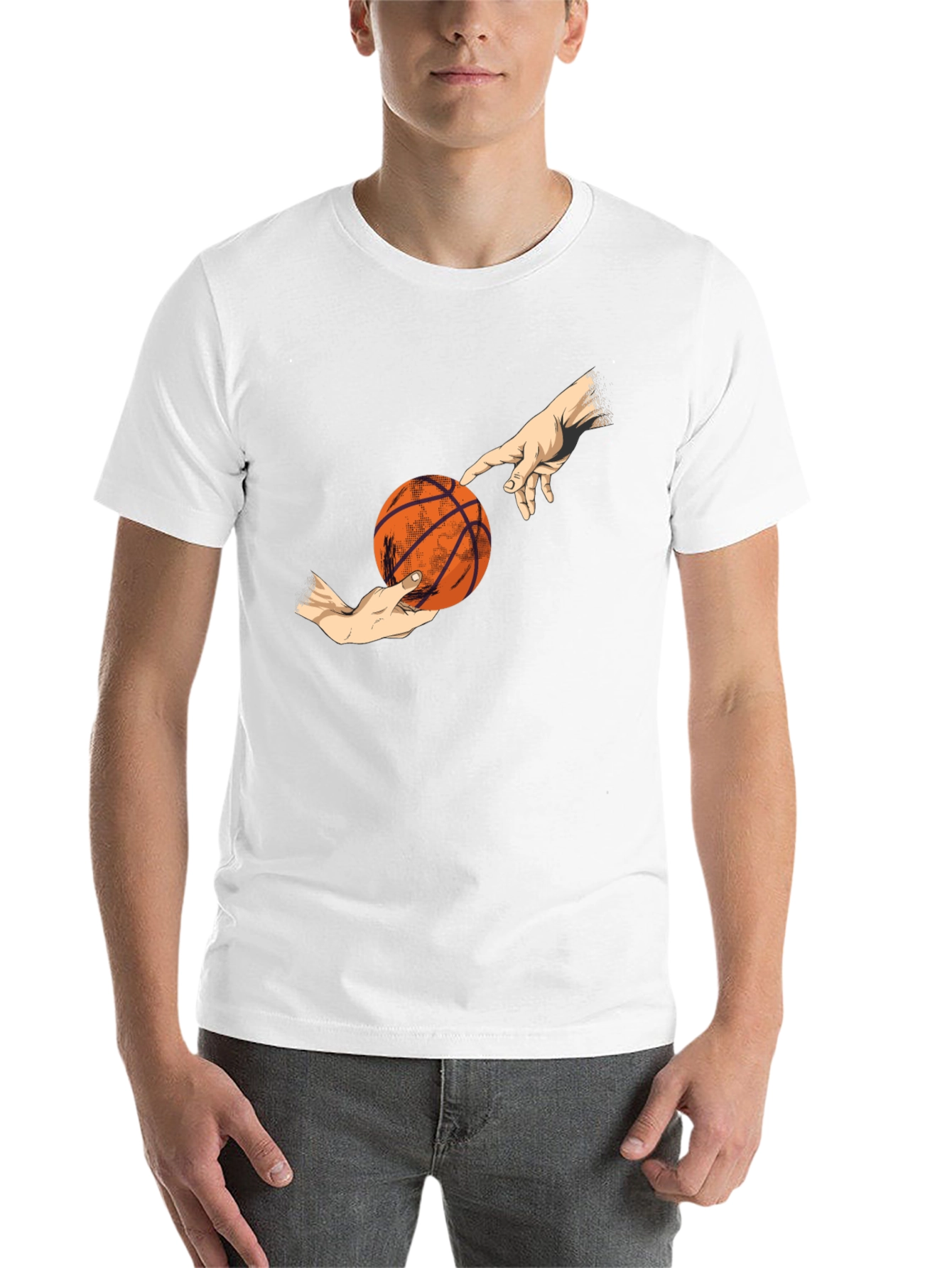 Black Basketball Creation T-Shirt - Artistic Sports Tee view 14