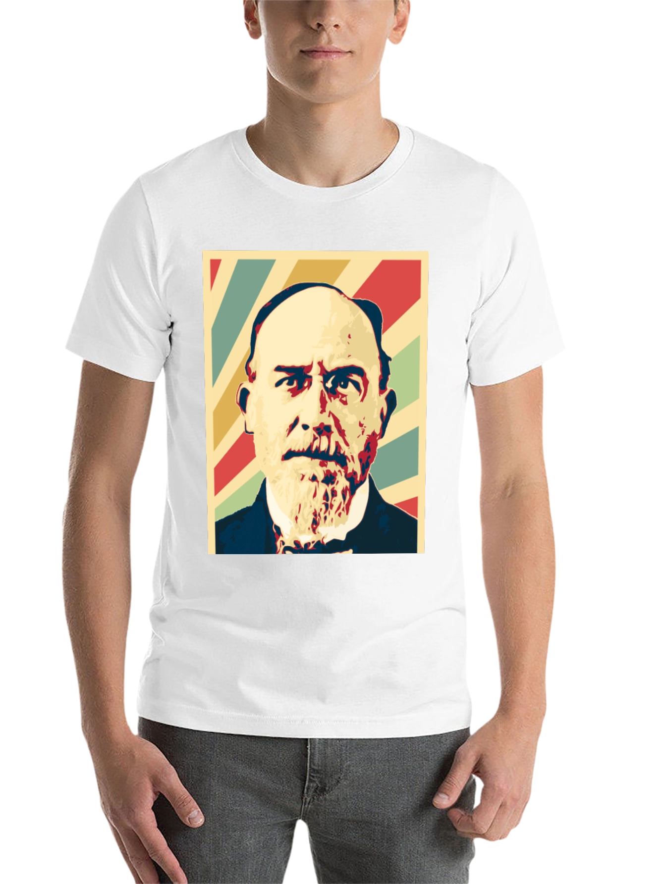 Black Vintage Portrait Graphic Tee -  Retro Style view 14