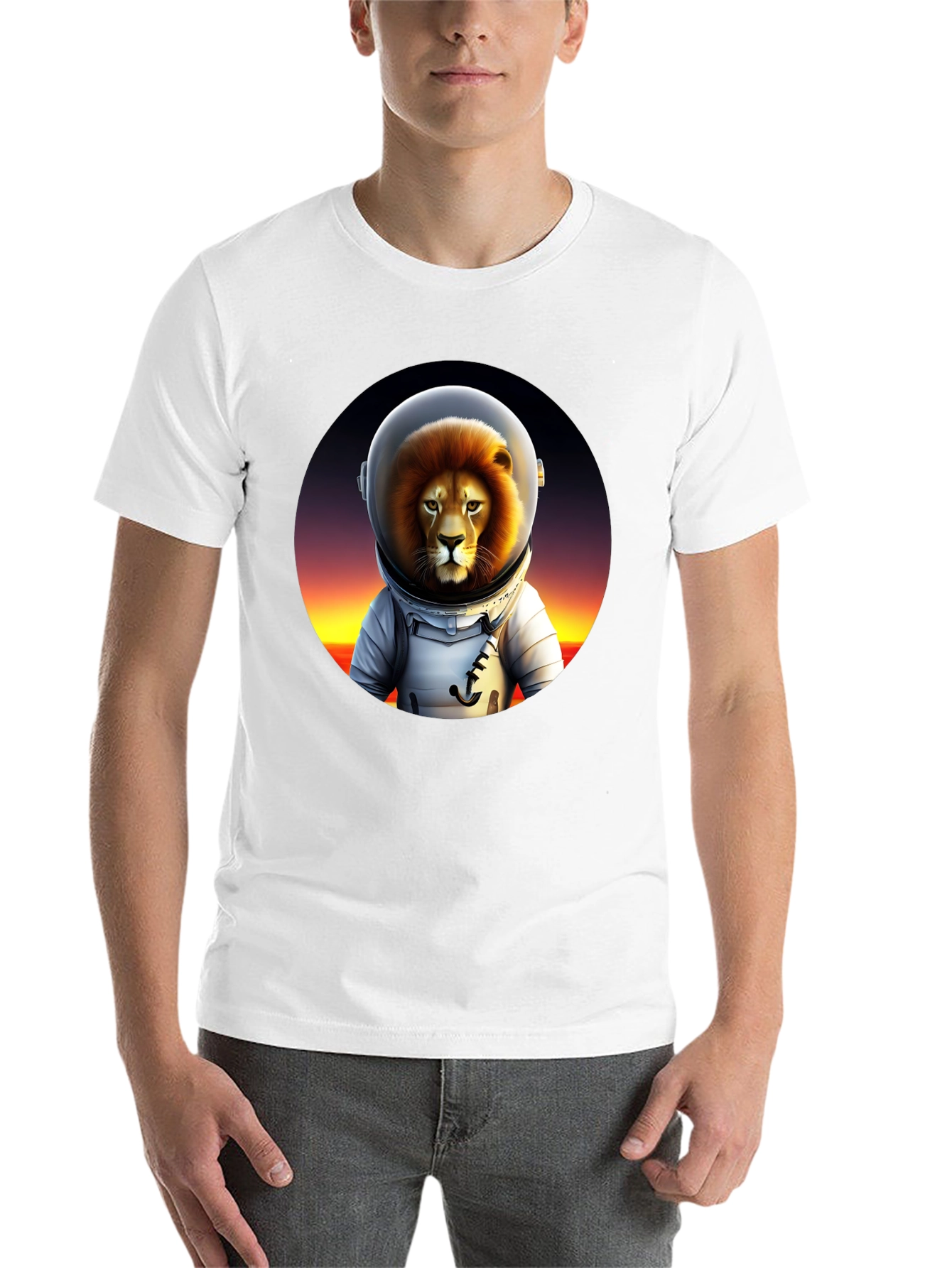 Black Lion Astronaut T-Shirt - Space Explorer Tee view 14