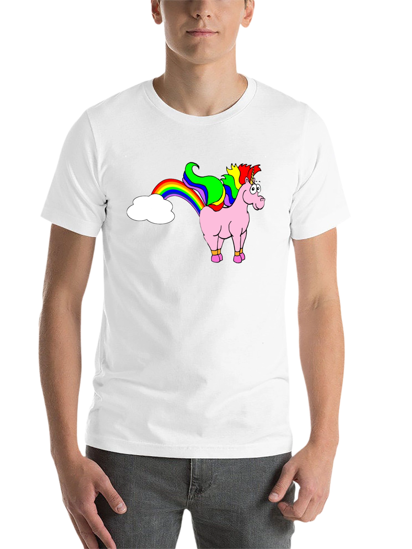 Black Unicorn Rainbow Funny Graphic Tee view 14