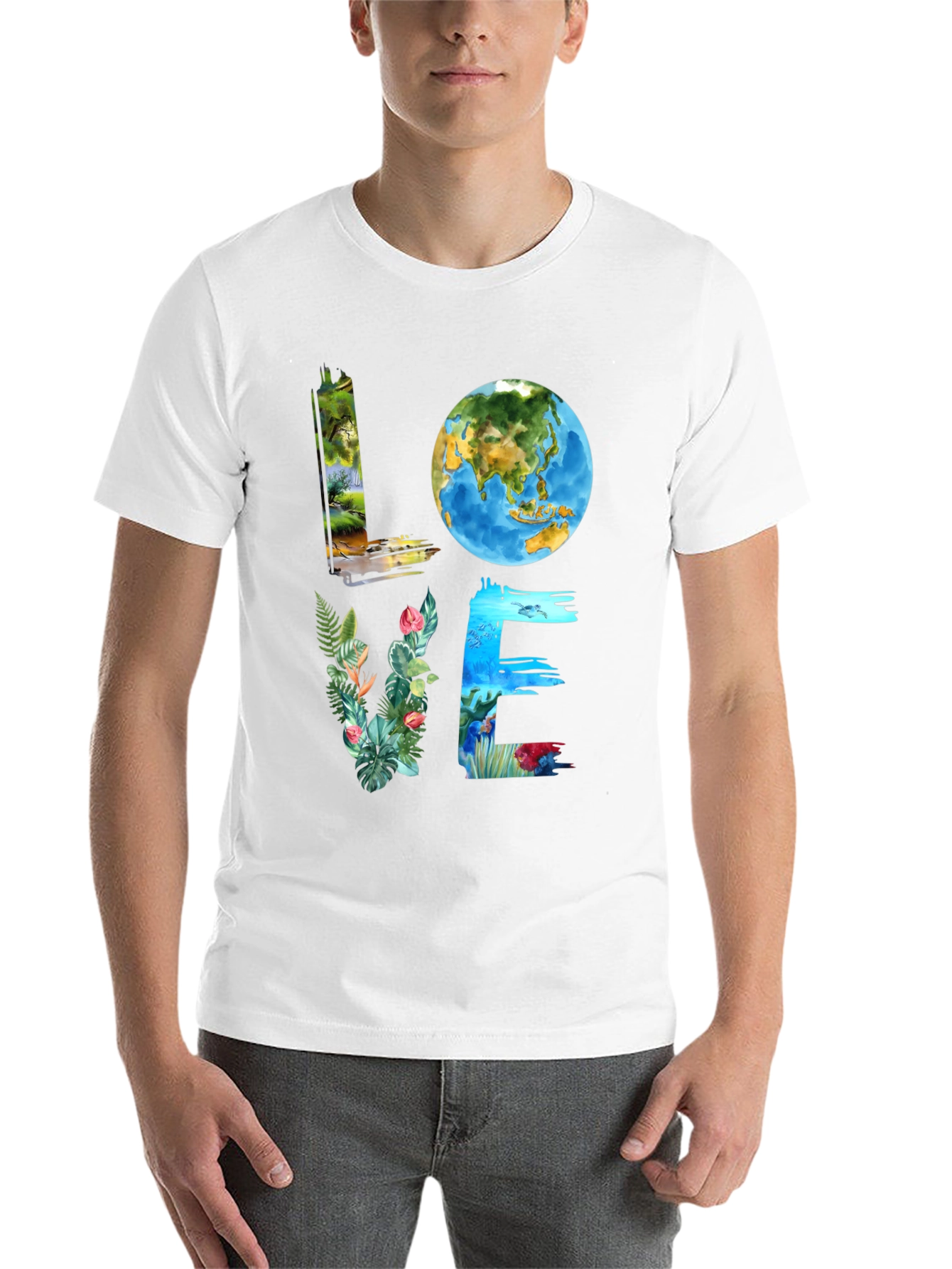 Black Love Earth Graphic Tee - Nature Inspired view 14
