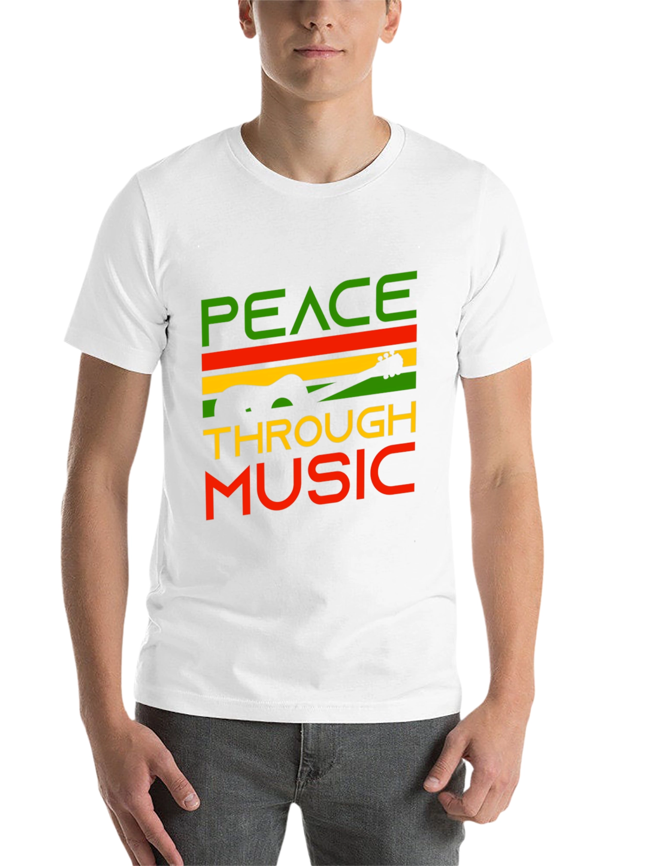 Black Peace Through Music Graphic Tee view 14