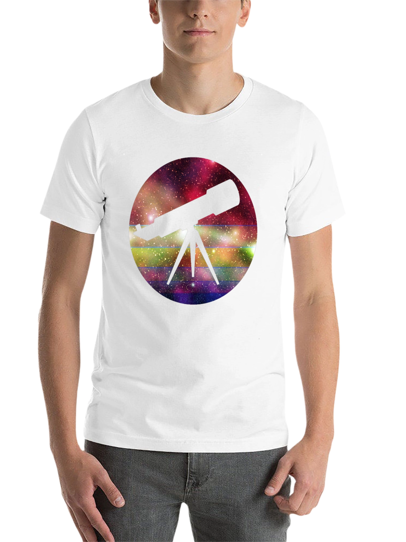 Black Telescope Galaxy T-Shirt - Explore the Universe view 14