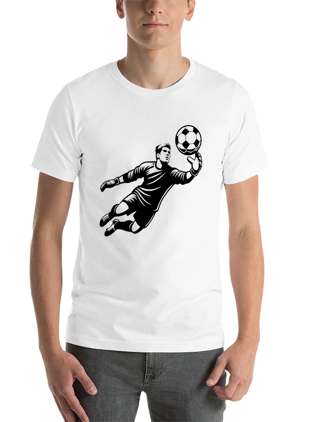 Black Soccer Goalie Graphic Tee - Black T-Shirt view 14