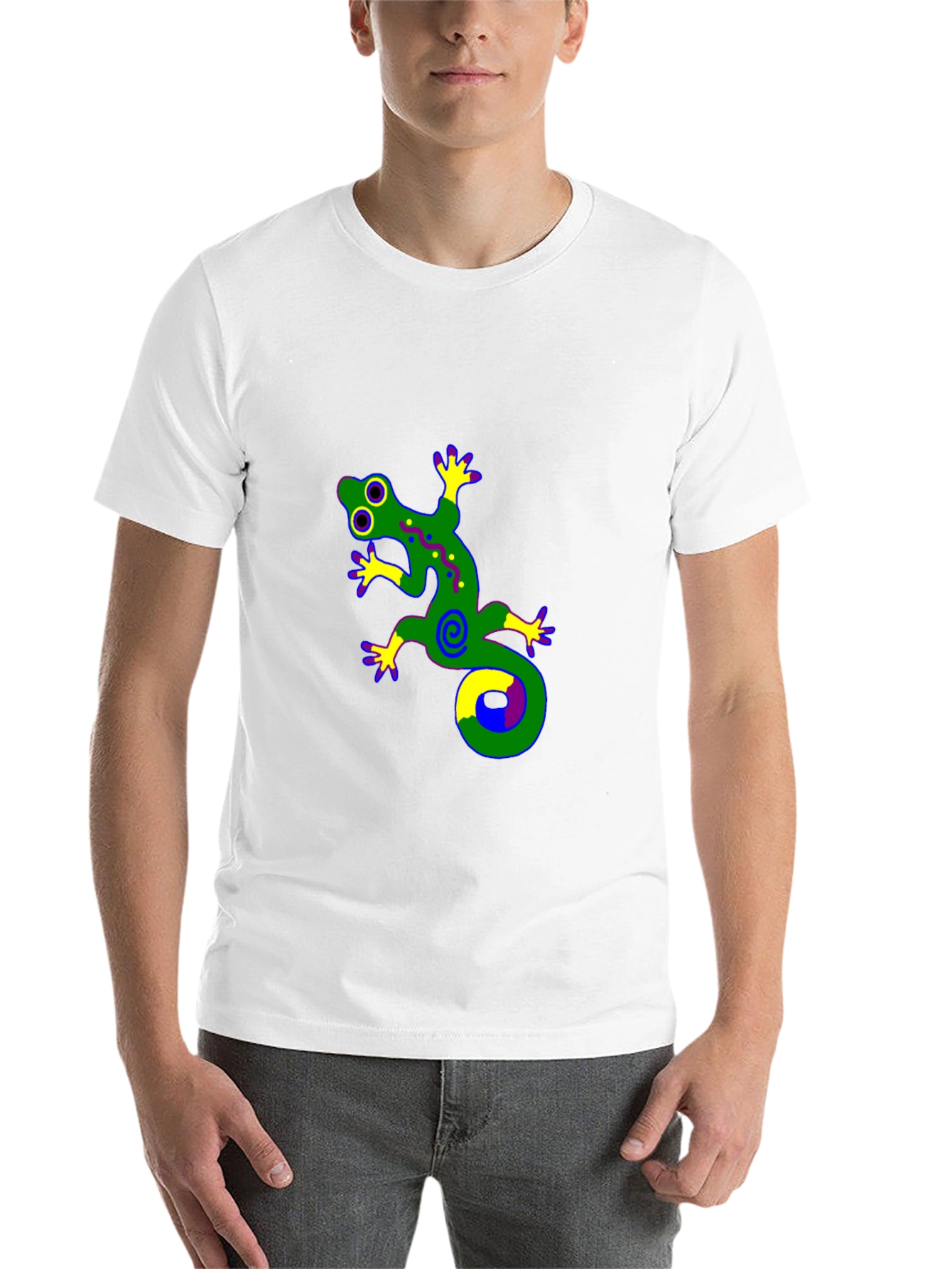 Black Funky Gecko Graphic Tee - Black view 14